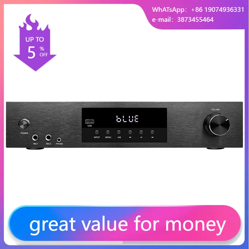 400W Powerful HI-FI Karaoke Audio Amplifier A/B Zone 4-Channel Design For Home & Commercial Use OEM Acceptable
400W Powerful HI-FI Karaoke Audio Amplifier A/B Zone 4-Channel Design For Home & Commercial Use OEM Acceptable