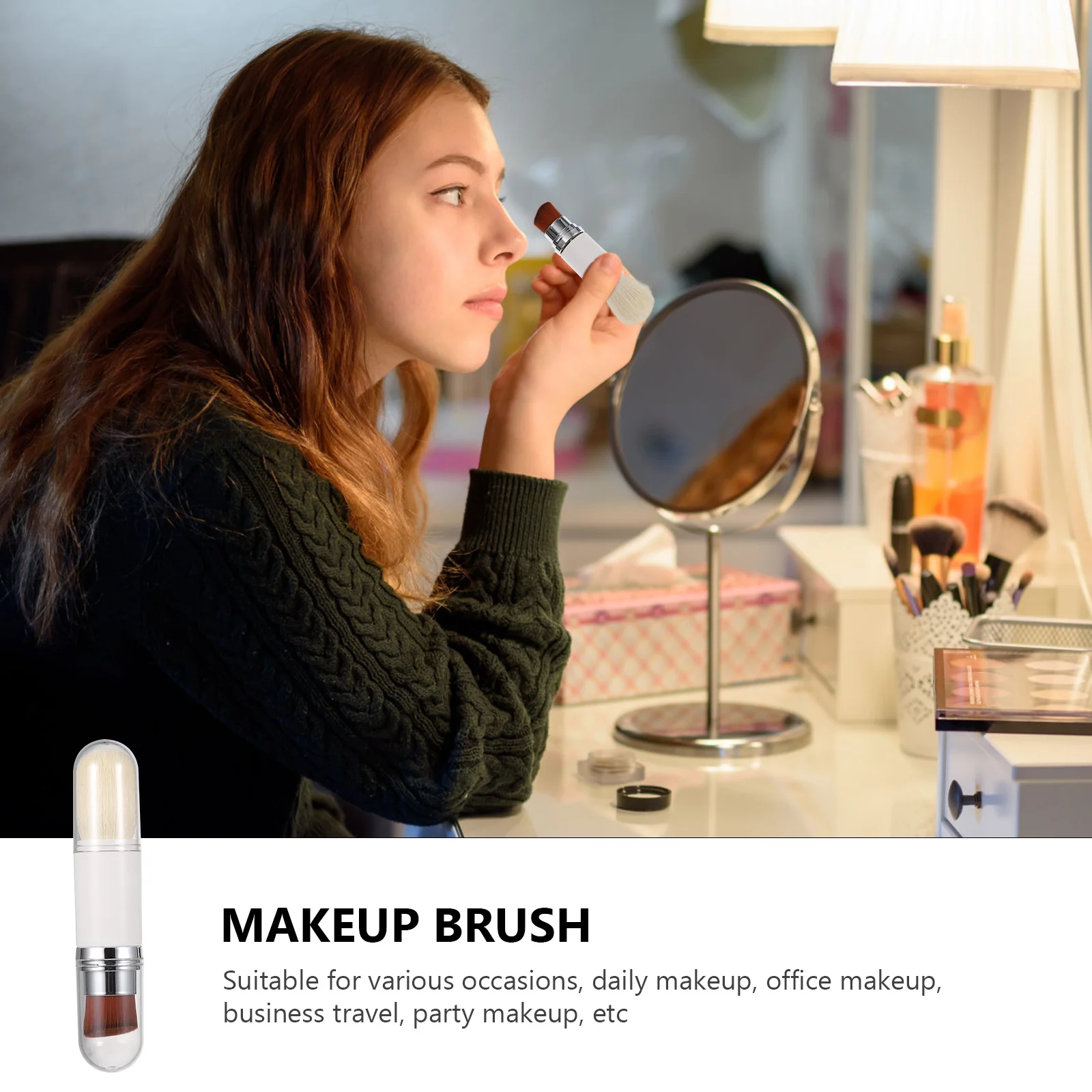 Double-Head Telescopic Makeup Brush Multi-Function Foundation Concealer Loose Powder Brush for Office Daily Party
Double-Head Telescopic Makeup Brush Multi-Function Foundation Concealer Loose Powder Brush for Office Daily Party