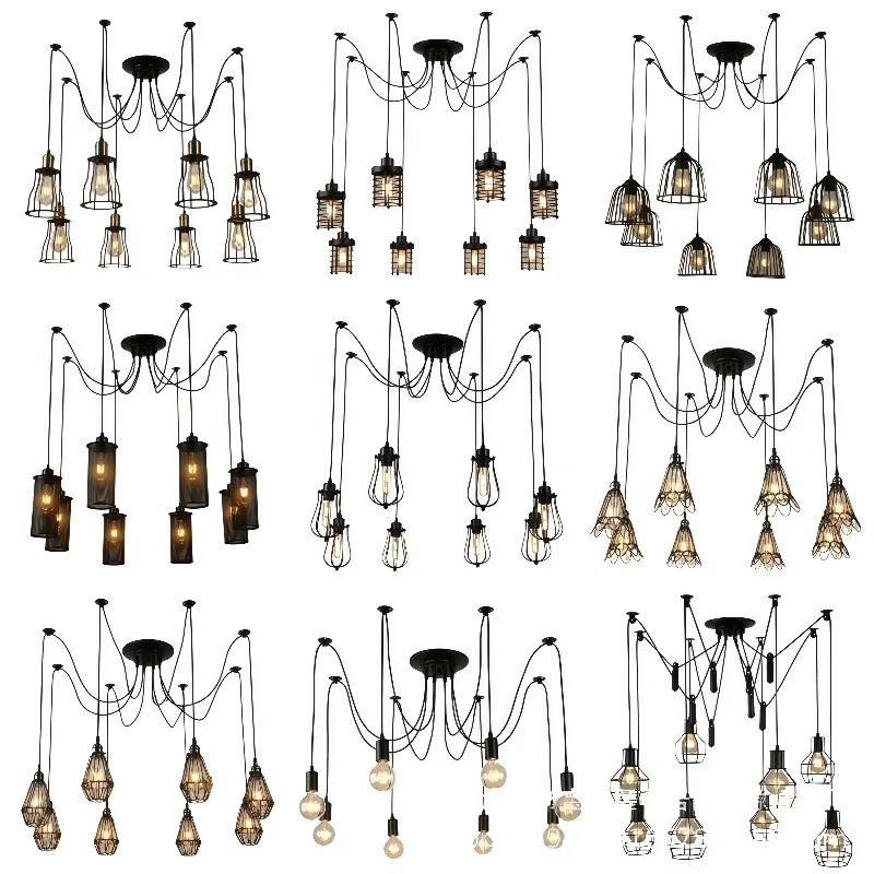 Промышленная винтажная люстра-паук с несколькими головками, потолочный подвесной светильник для лофта, офиса, ресторана, кафе-бара, домашний светильник
Промышленная винтажная люстра-паук с несколькими головками, потолочный подвесной светильник для лофта, офиса, ресторана, кафе-бара, домашний светильник