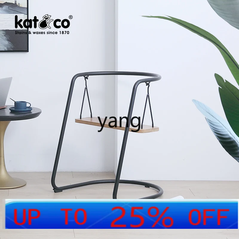 LMM Nordic retro wrought iron oak small swing chair, balcony casual rocking chair
LMM Nordic retro wrought iron oak small swing chair, balcony casual rocking chair