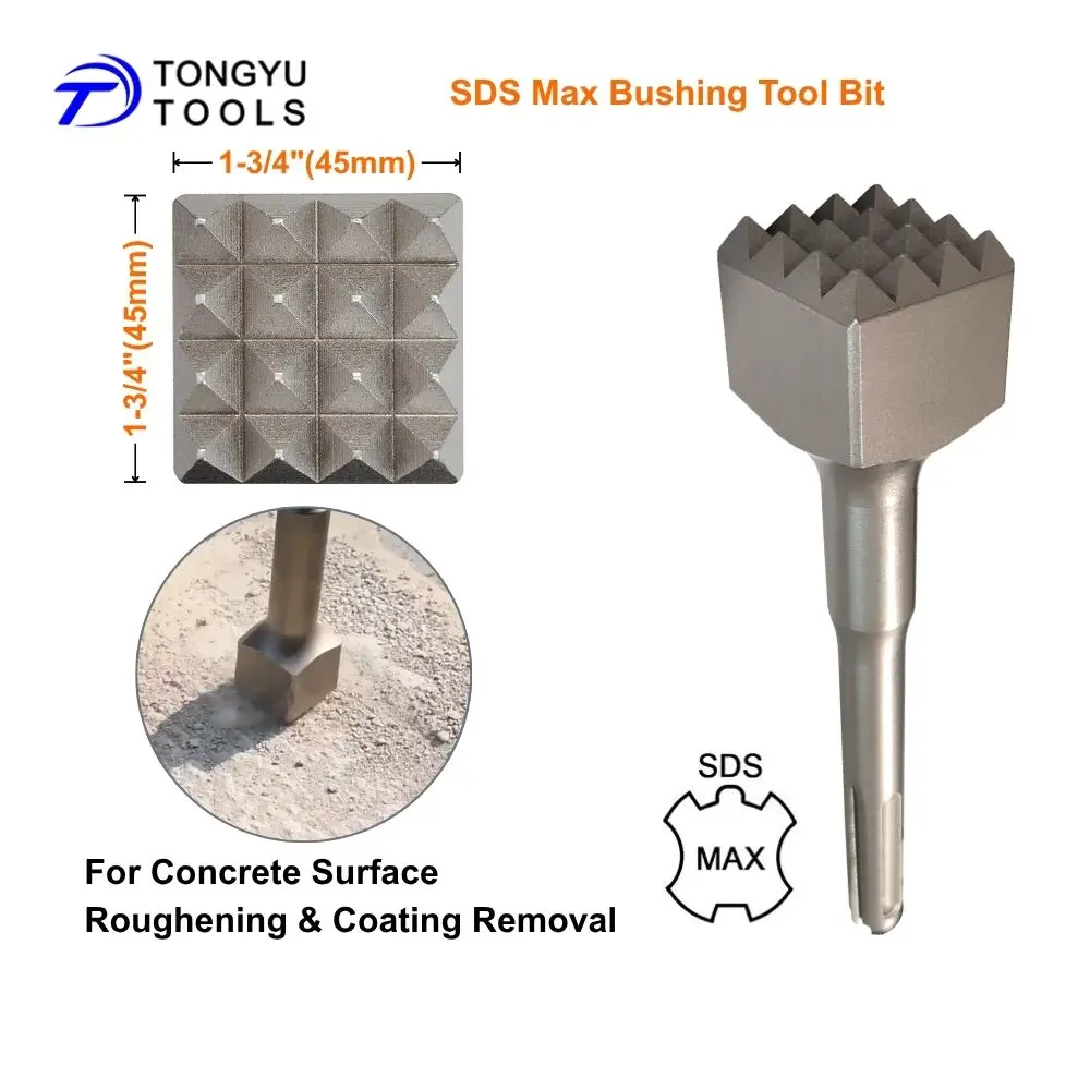 SDS Max Bushing Tool Bit Concrete Bush Hammer Chisel for Surface Roughening Coating Removal Rotary Hammer
SDS Max Bushing Tool Bit Concrete Bush Hammer Chisel for Surface Roughening Coating Removal Rotary Hammer