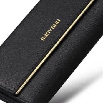 진짜 가죽 지갑 Pierre Cardin 브랜드 진짜 가죽 손에 든 긴 여성 간단한 디자인 지갑 지갑 지갑 지갑 지갑 지갑