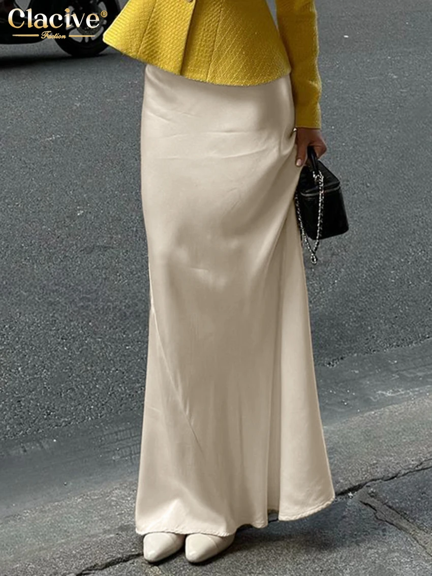 Clacive Fashion Loose Beige Satin Women's Skirt 2025 Casual High Waist Ankle Length Skirts Elegant Solid Skirt Female Clothing
Clacive Fashion Loose Beige Satin Women's Skirt 2025 Casual High Waist Ankle Length Skirts Elegant Solid Skirt Female Clothing