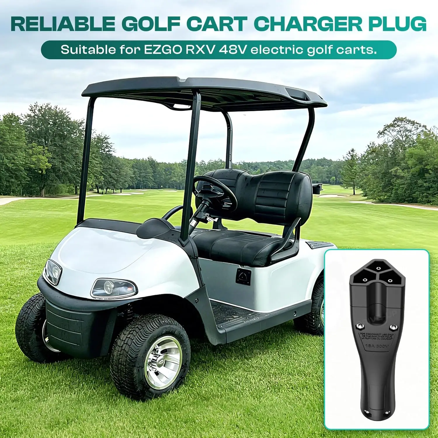 48V Golf Cart Charger 3-Pin Triangle Plug Connector for EZGO RXV TXT
48V Golf Cart Charger 3-Pin Triangle Plug Connector for EZGO RXV TXT