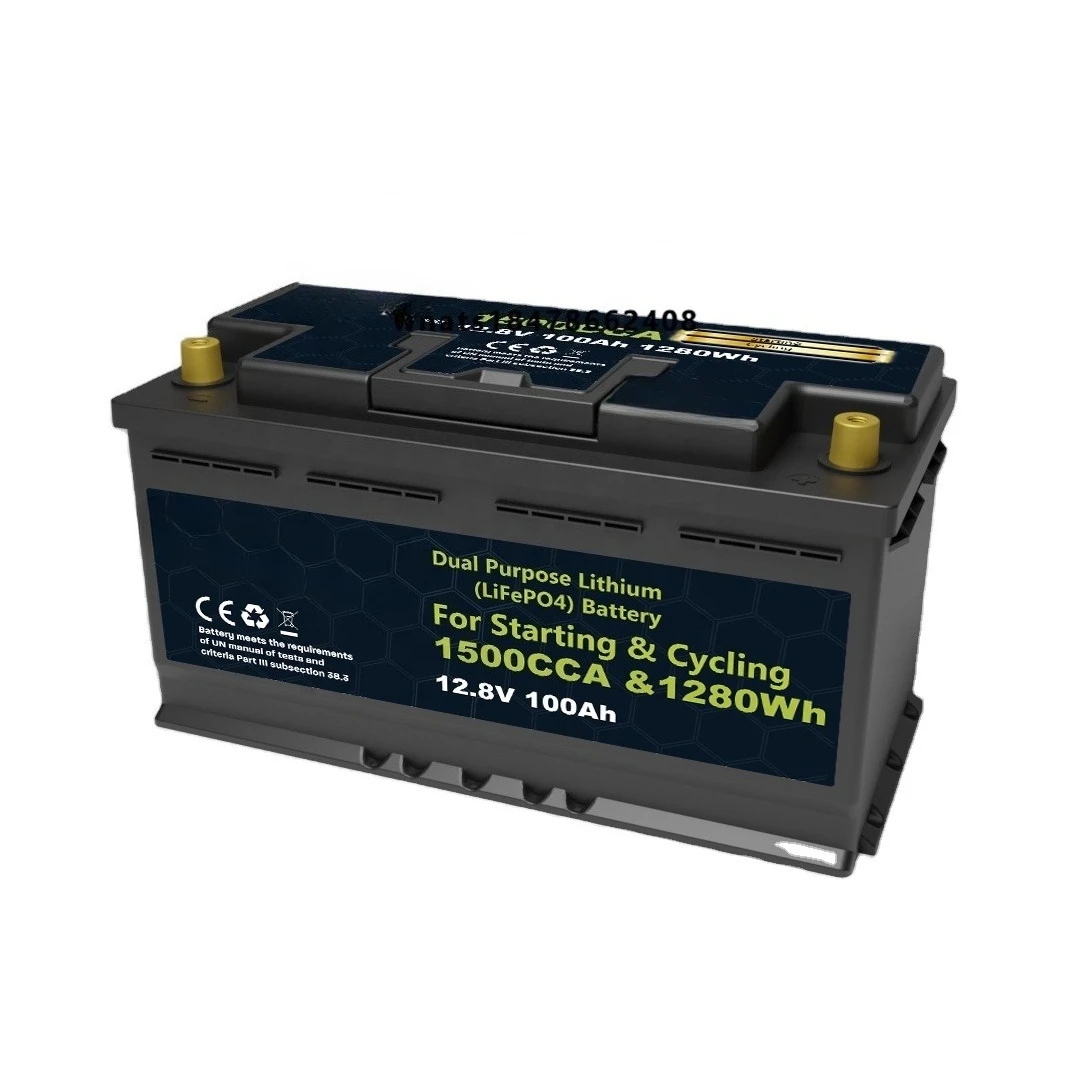 1500 CCA 12V 100Ah Bluetooth dual-purpose LiFePO4 car camper marine starter battery
1500 CCA 12V 100Ah Bluetooth dual-purpose LiFePO4 car camper marine starter battery