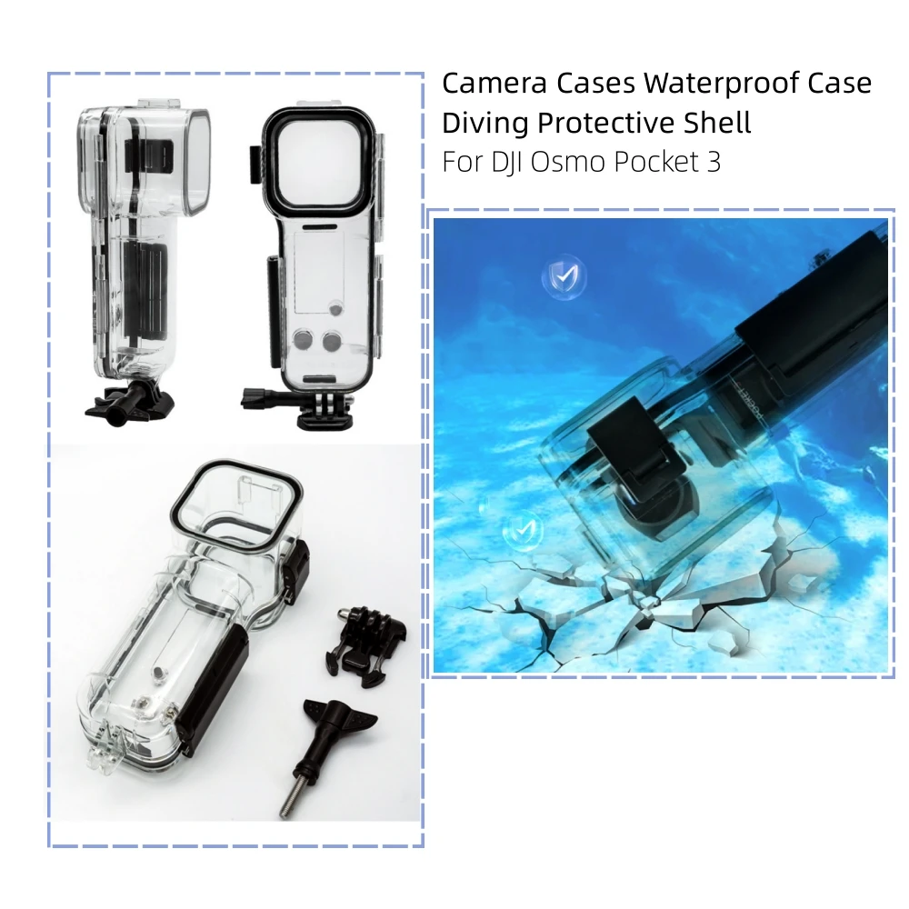 For DJI Osmo Pocket 3 Camera Cases Waterproof Case Diving Protective Shell Camera Accessories
For DJI Osmo Pocket 3 Camera Cases Waterproof Case Diving Protective Shell Camera Accessories