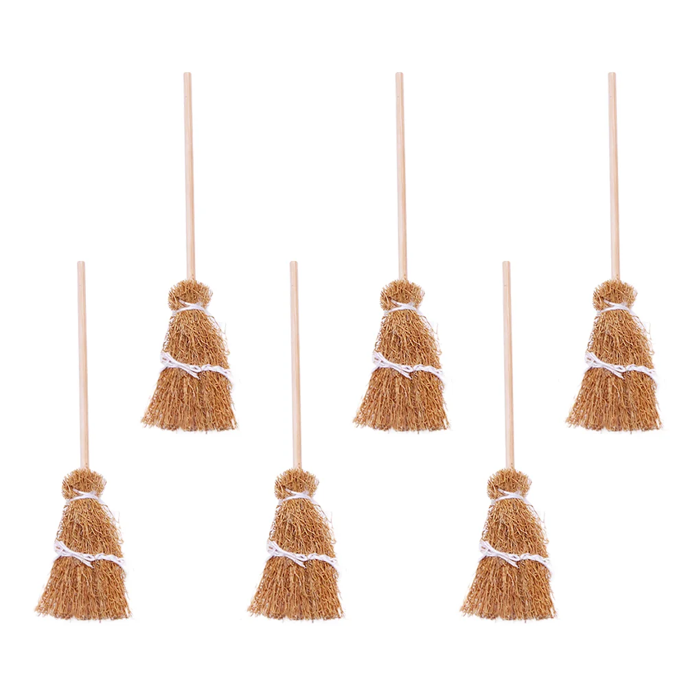 6 Pcs Tiny House Broom Mini Brooms Ornaments Model 14X3X1CM Light Brown Kids Pretend Toy Decors
6 Pcs Tiny House Broom Mini Brooms Ornaments Model 14X3X1CM Light Brown Kids Pretend Toy Decors