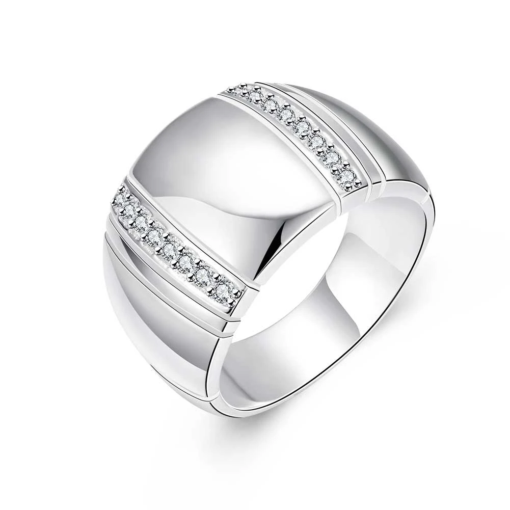 925 Sterling Silver Woman/ Man Lover's Ring CZ Crystal Wedding Engagement Wholesale Fashion Finger Rings Jewelry
925 Sterling Silver Woman/ Man Lover's Ring CZ Crystal Wedding Engagement Wholesale Fashion Finger Rings Jewelry