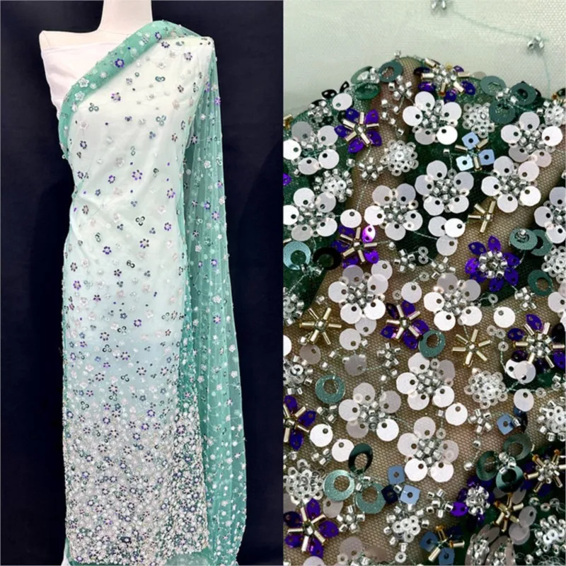 Beadwork fabric color-changing embroidery sequin wedding dress cheongsam lace
Beadwork fabric color-changing embroidery sequin wedding dress cheongsam lace
