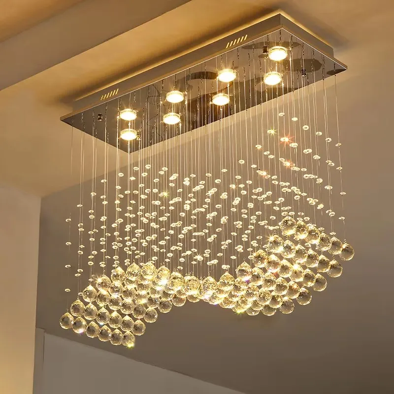 Postmodern Light Luxury Restaurant Dining Room Crystal Chandelier Bead Curtain Partition Rectangular Shop High-end Pendant Light
Postmodern Light Luxury Restaurant Dining Room Crystal Chandelier Bead Curtain Partition Rectangular Shop High-end Pendant Light