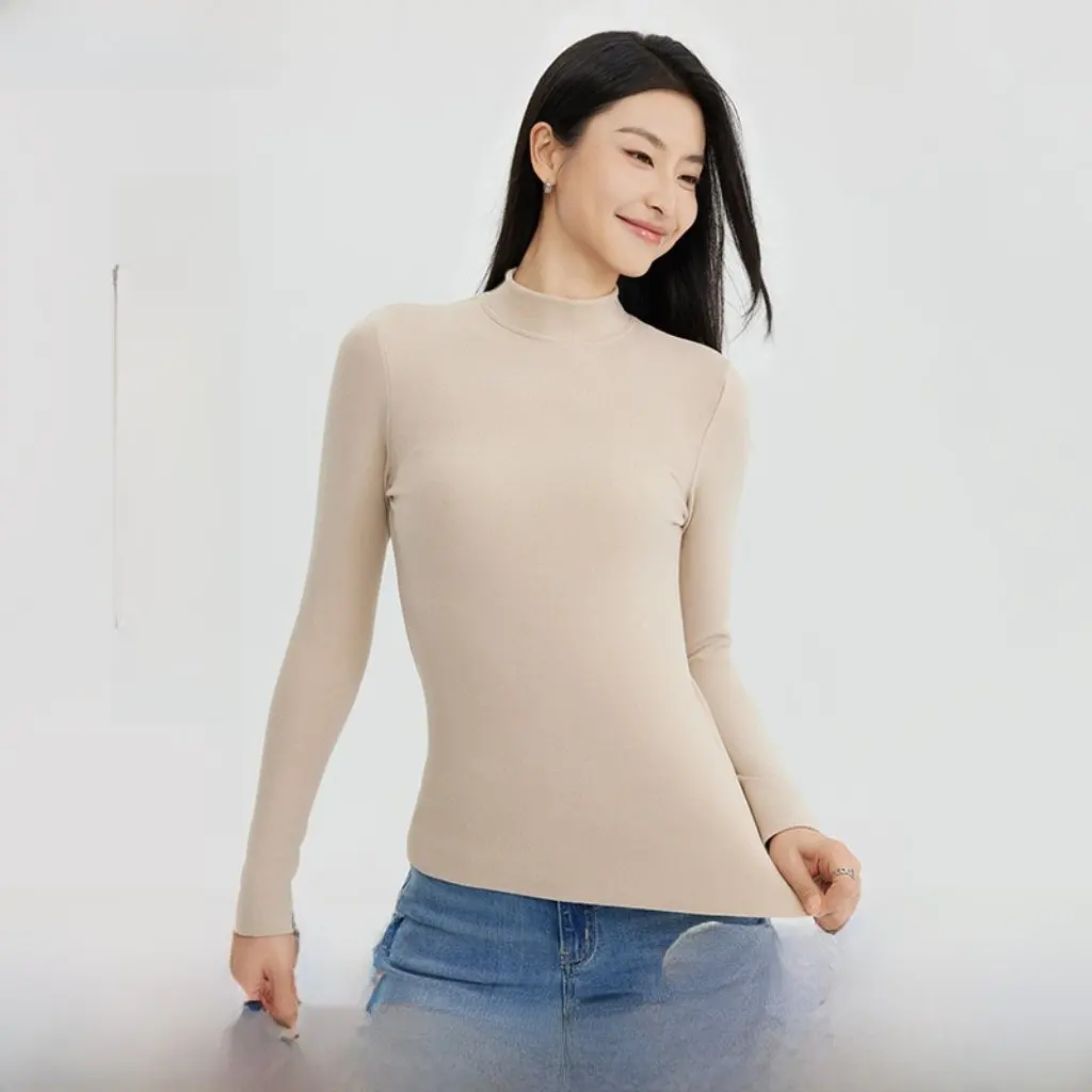 Women's Base Shirt Long-Sleeved Semi-High Collar Hyaluronic Acid Slim Fit T-Shirt Warm Autumn Winter German Velvet Scrub
Women's Base Shirt Long-Sleeved Semi-High Collar Hyaluronic Acid Slim Fit T-Shirt Warm Autumn Winter German Velvet Scrub