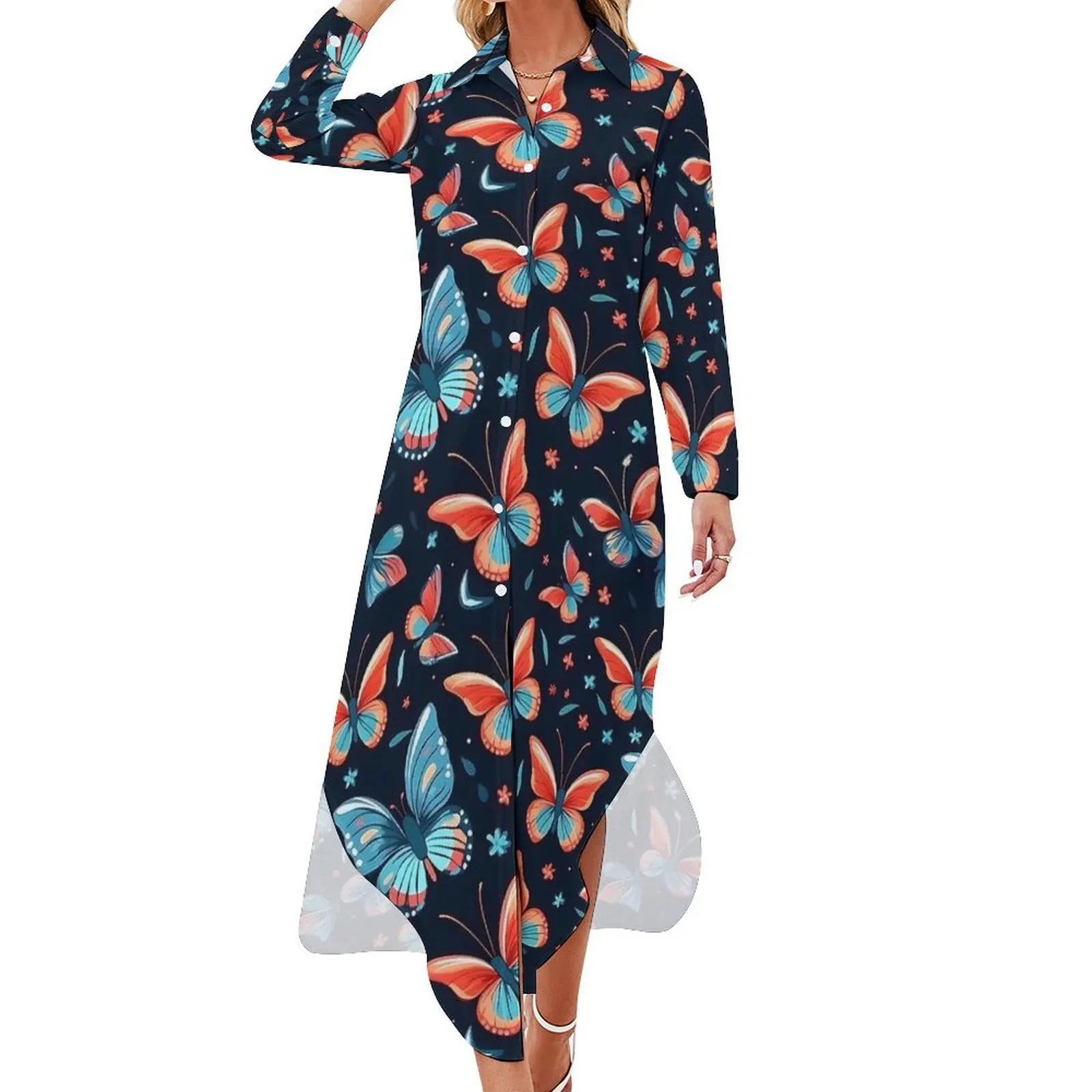 Aesthetic Butterflies Casual Dress Animal Aesthetic Dresses Long Sleeve Elegant Women V Neck Design Big Size Chiffon Dress
Aesthetic Butterflies Casual Dress Animal Aesthetic Dresses Long Sleeve Elegant Women V Neck Design Big Size Chiffon Dress