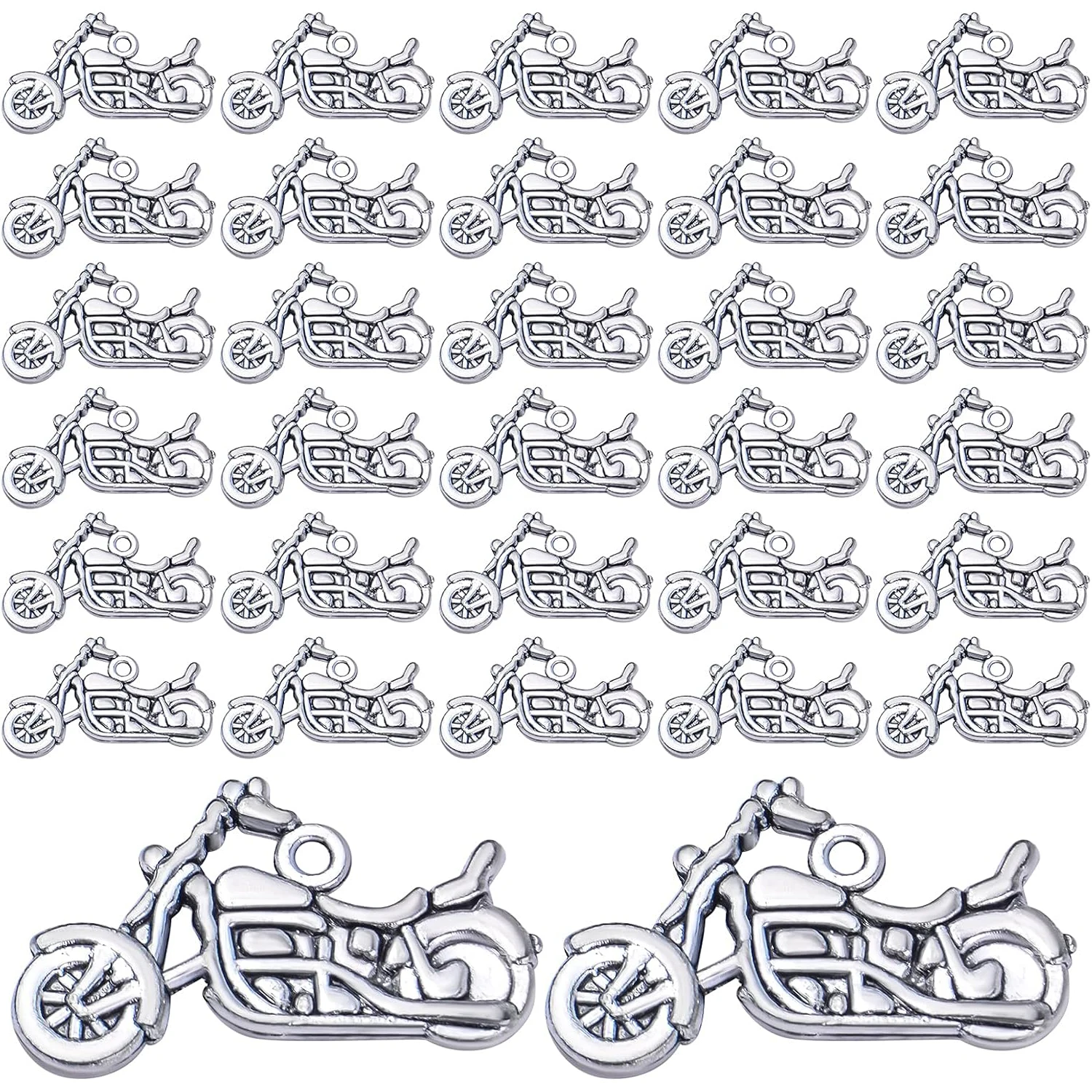 50pcs Motorbike Charms Pendants Tibetan Alloy Vintage Motorcycle Beads Charms for DIY Necklace Bracelet Jewelry Making
50pcs Motorbike Charms Pendants Tibetan Alloy Vintage Motorcycle Beads Charms for DIY Necklace Bracelet Jewelry Making