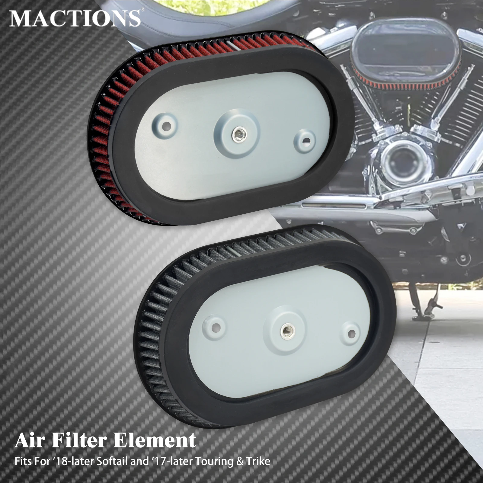 Air Filter Element Motorcycle Inner Filter Cleaner Replacement For Harley Softail Street Bob FXDF Touring FLHR FLTRX FLHTK 18-UP
Air Filter Element Motorcycle Inner Filter Cleaner Replacement For Harley Softail Street Bob FXDF Touring FLHR FLTRX FLHTK 18-UP