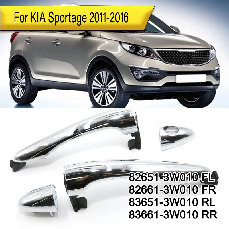 For KIA Sportage 2011 2012 2013 2014 2015 2016 Car Exterior Door Handle 82651-3W010 FL 82661-3W010 FR 83651-3W010 RL
For KIA Sportage 2011 2012 2013 2014 2015 2016 Car Exterior Door Handle 82651-3W010 FL 82661-3W010 FR 83651-3W010 RL