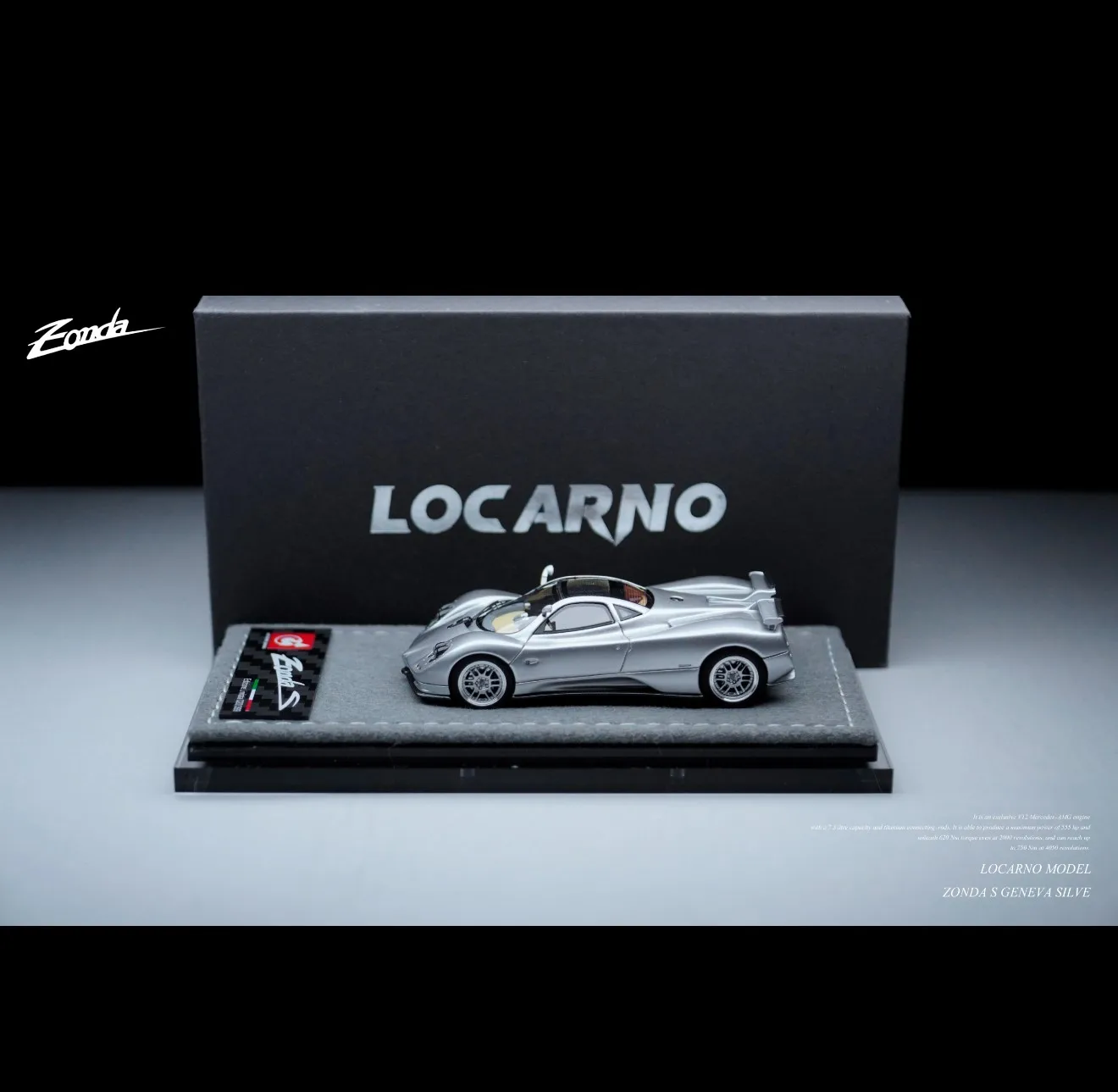 LM Locarno Model 1:64 ZondaS Edition silver Diecast Model Car Resin Limited edition Collection
LM Locarno Model 1:64 ZondaS Edition silver Diecast Model Car Resin Limited edition Collection