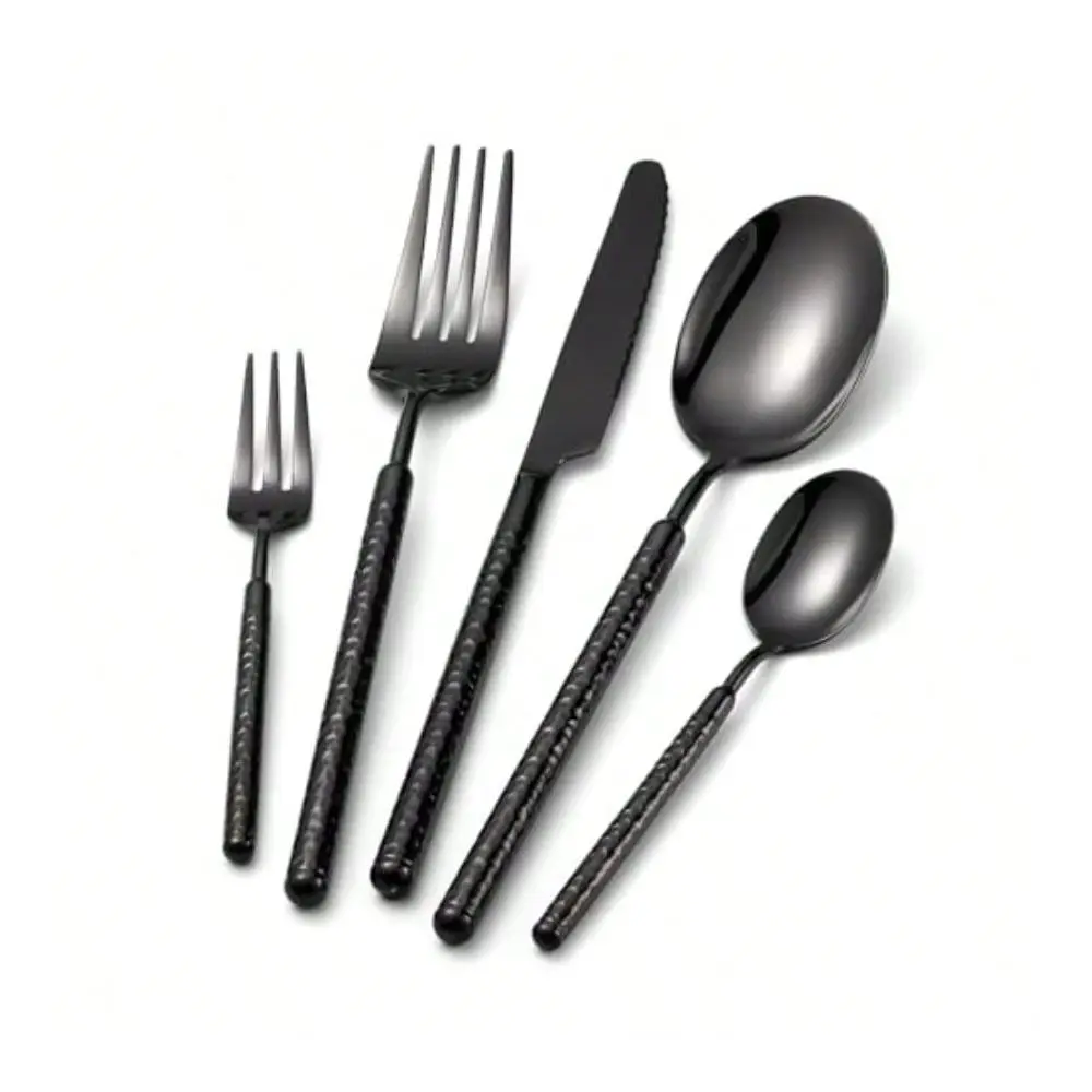 Silverware Set Stainless Steel Flatware Set For 4 Modern Hammered Utensil Tableware Set Include Dinner Knife Fork Spoon Mirror
Silverware Set Stainless Steel Flatware Set For 4 Modern Hammered Utensil Tableware Set Include Dinner Knife Fork Spoon Mirror