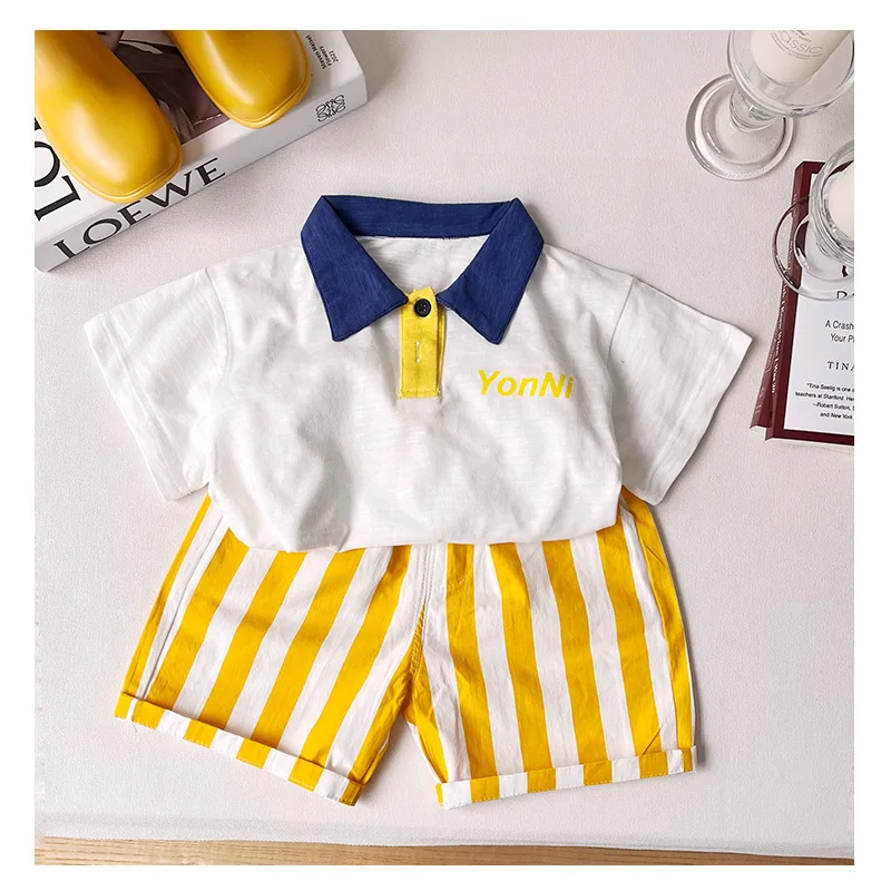 Fashion Baby Girl Boy Summer Cotton Clothes Set Tshirt+Striped Shorts 2PCS Infant Toddler Child Clothing Set Baby Clothes 1-7Y
Fashion Baby Girl Boy Summer Cotton Clothes Set Tshirt+Striped Shorts 2PCS Infant Toddler Child Clothing Set Baby Clothes 1-7Y