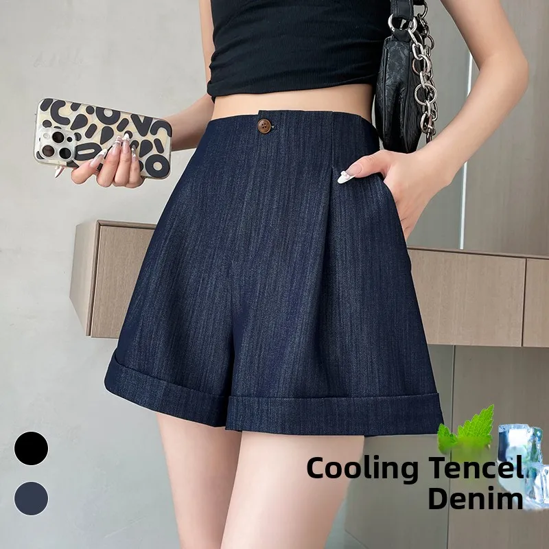 Retro Hong Kong Style Blue Denim Short Pants Women's Summer New Loose Casual High Waist Wide Leg Hot Pants Korean Style Strip...
Retro Hong Kong Style Blue Denim Short Pants Women's Summer New Loose Casual High Waist Wide Leg Hot Pants Korean Style Strip...