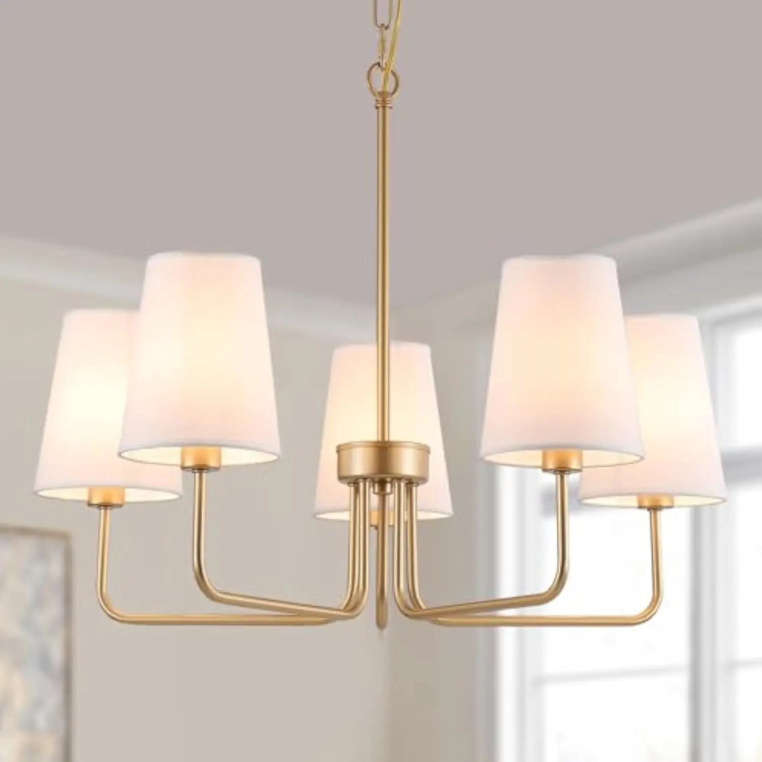 Люстра в фермерском доме, 5 лампочек Visual Comfort Gold Light, загнутое золото с абажуром из белой ткани, светильник с линейным островом F
Люстра в фермерском доме, 5 лампочек Visual Comfort Gold Light, загнутое золото с абажуром из белой ткани, светильник с линейным островом F