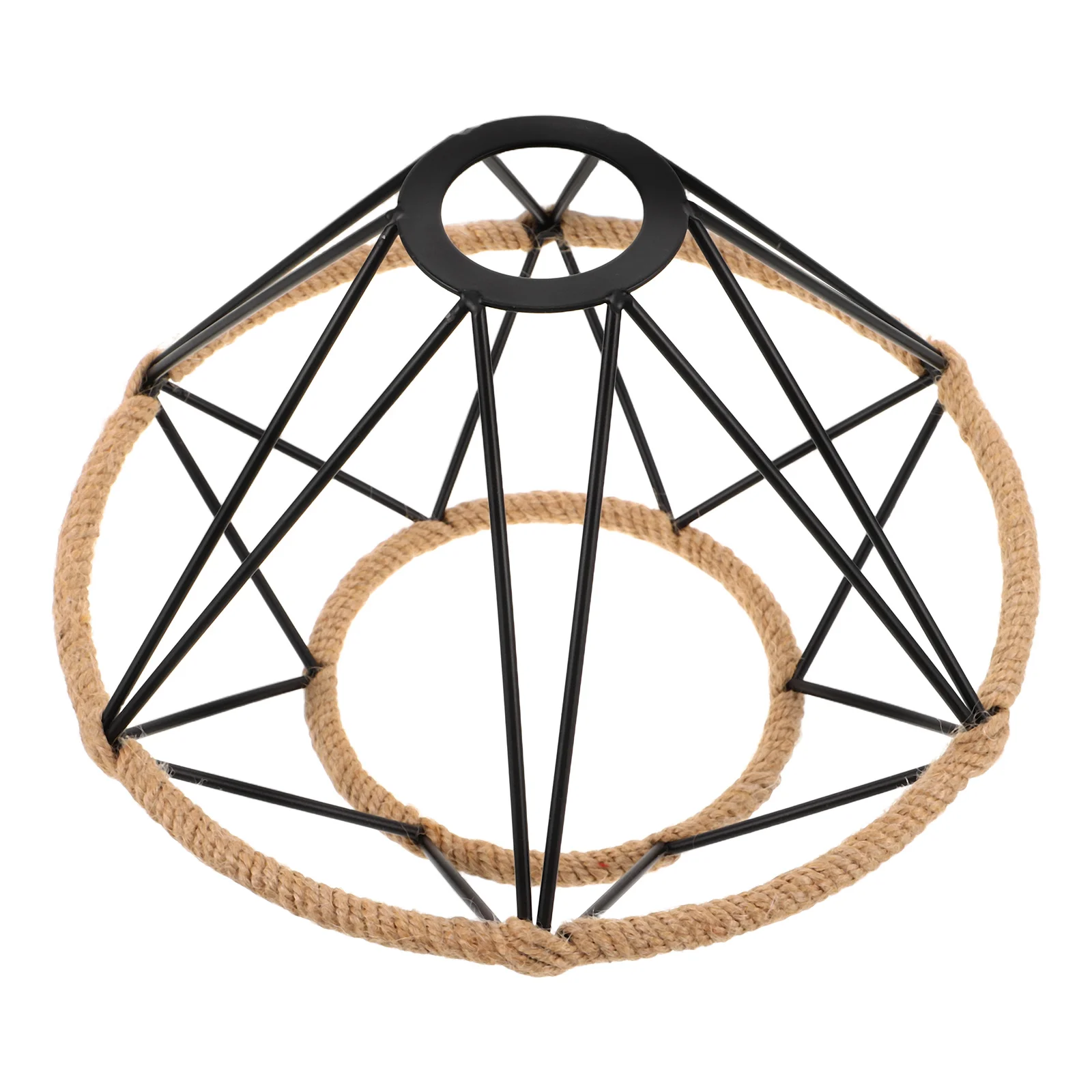 Rustic Jute Rope Pendant Lamp Hollow Lampshade Handwoven Hanging Light Fixture Dining Room Restaurant Iron Cage 
Rustic Jute Rope Pendant Lamp Hollow Lampshade Handwoven Hanging Light Fixture Dining Room Restaurant Iron Cage