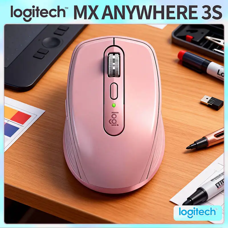 Logitech MX Anywhere 3S Premium Portable Mouse, Silent Magnetic Click Tech, 8K DPI, For Laptop
