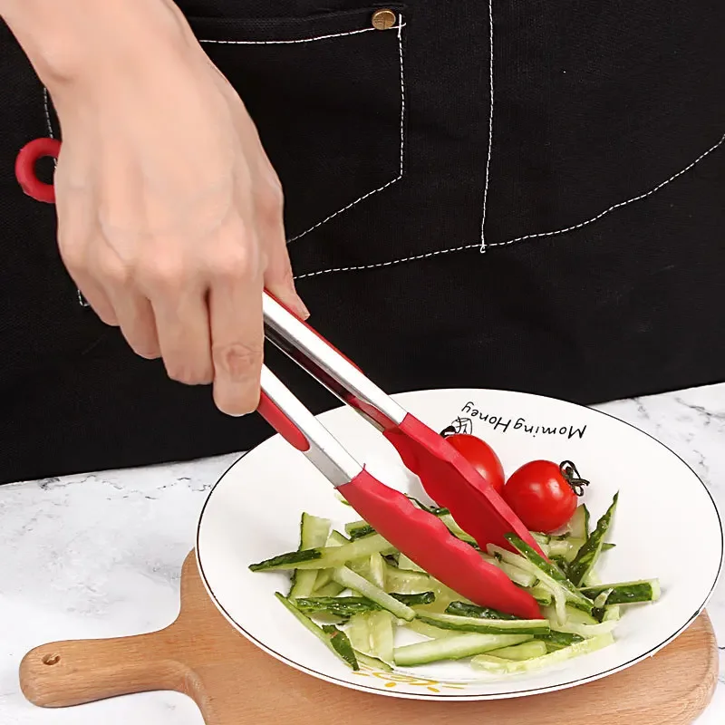 9 Inch Stainless Steel Silicone Food Clip Kitchen Tools Fried Steak Toast Barbecue Tool Food Clip
9 Inch Stainless Steel Silicone Food Clip Kitchen Tools Fried Steak Toast Barbecue Tool Food Clip