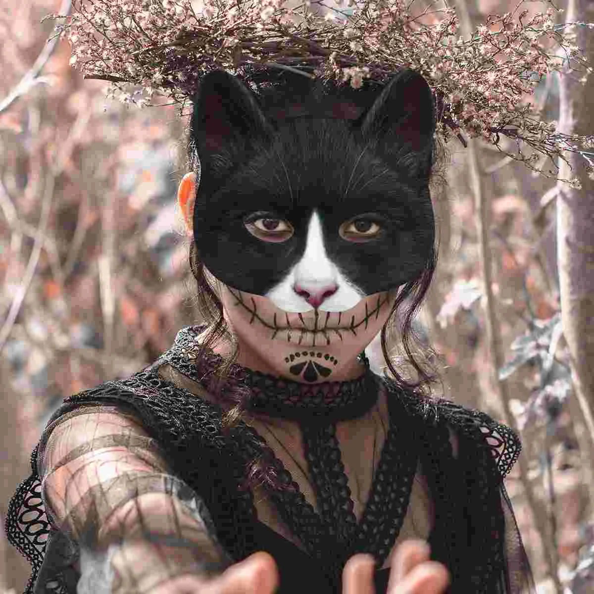Halloween Cow Cat Mask Masquerade Half Animal Cosplay Japanese Therian Wolf Costumes Ear
Halloween Cow Cat Mask Masquerade Half Animal Cosplay Japanese Therian Wolf Costumes Ear