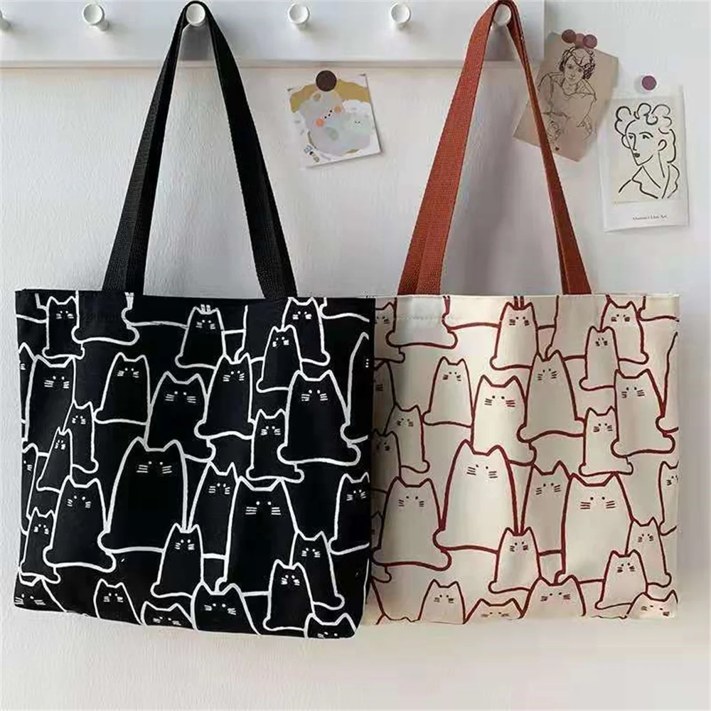Cute Cat Print Picnic Bag Large Capacity Canvas Simple Shoulder Tote Bags For Women With Zipper Handbag Camping Accessories
Cute Cat Print Picnic Bag Large Capacity Canvas Simple Shoulder Tote Bags For Women With Zipper Handbag Camping Accessories