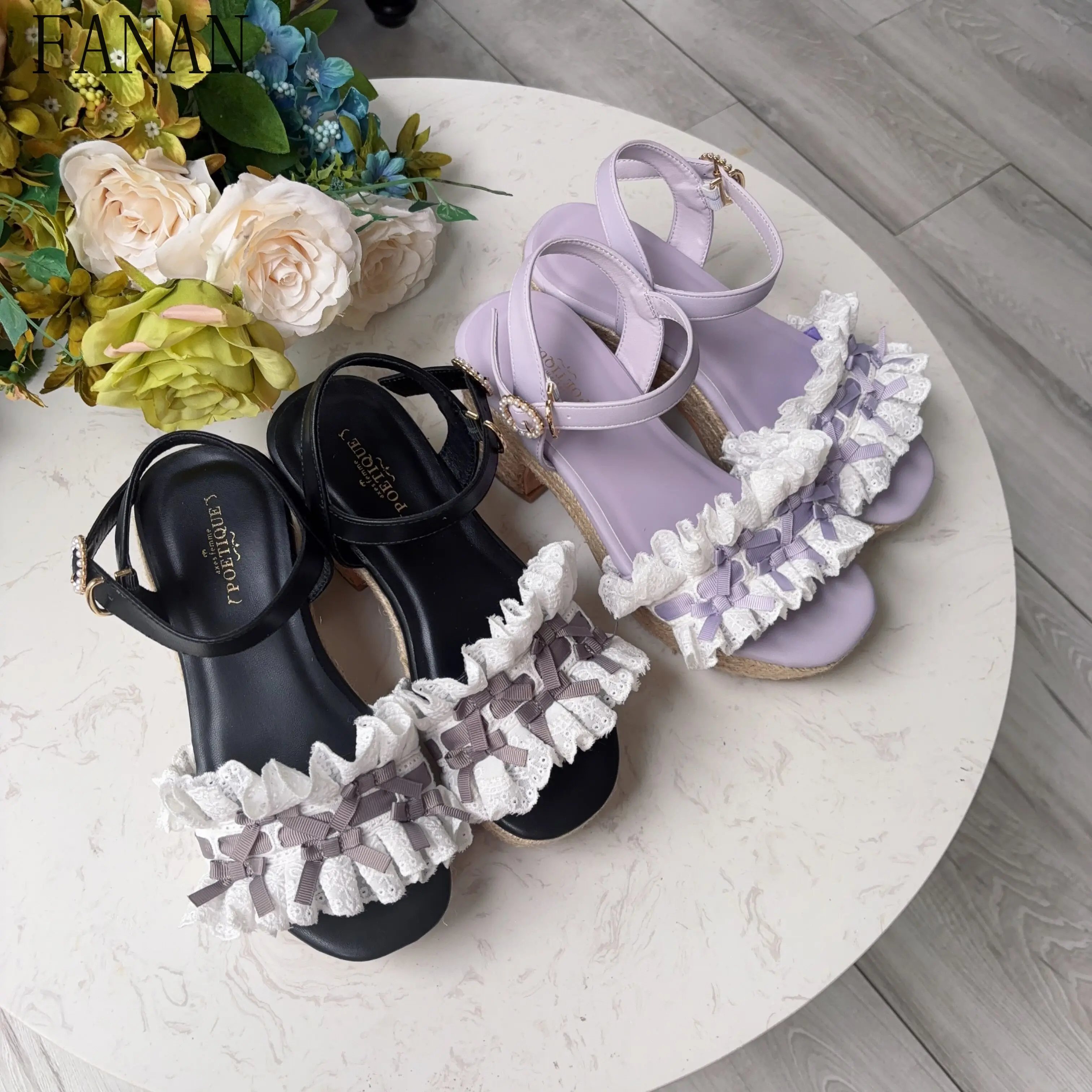 Summer Shoes 2026 New Lace Ruffle Bow Sweet Soft Thick Sole Height Increasing Sandals Fashion Elegant Women's Sandals
Summer Shoes 2026 New Lace Ruffle Bow Sweet Soft Thick Sole Height Increasing Sandals Fashion Elegant Women's Sandals