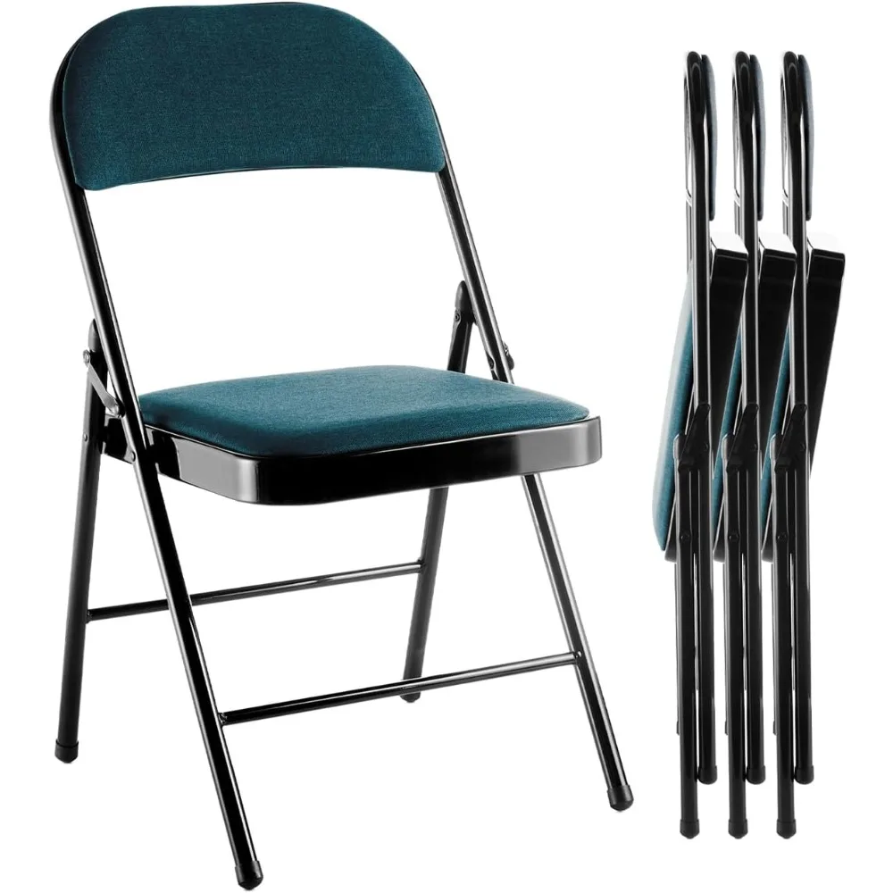 Folding Chairs Deluxe Fabric Upholstered Metal Frame Dining Chairs Indoor Outdoor Garden Party Banquet(4,Teal)
Folding Chairs Deluxe Fabric Upholstered Metal Frame Dining Chairs Indoor Outdoor Garden Party Banquet(4,Teal)