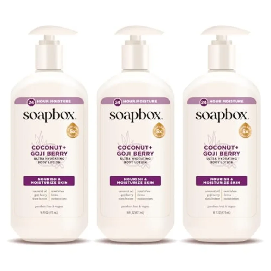 Coconut and Goji Berry Body Lotion, Skin Feels Smooth and Firm - Clean Ingredients Free of Harsh Chemicals, Sulfates, Parabens
Coconut and Goji Berry Body Lotion, Skin Feels Smooth and Firm - Clean Ingredients Free of Harsh Chemicals, Sulfates, Parabens