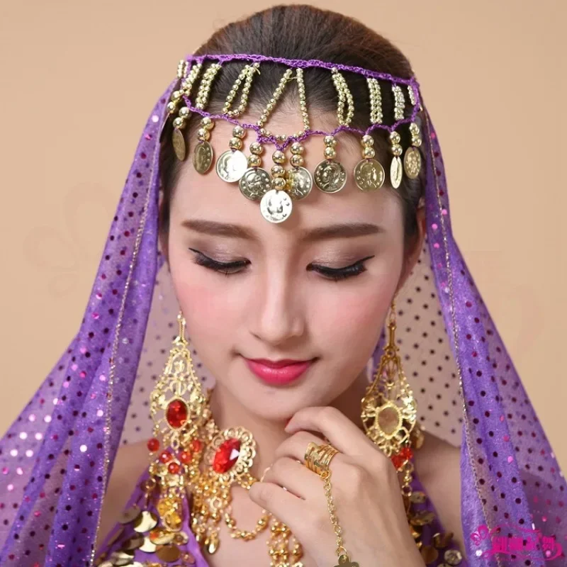 Women's Belly Dancing Accessories Coin Head chain Decoration Belly Dance India Headwear Scarf Headpiece Costumes
Women's Belly Dancing Accessories Coin Head chain Decoration Belly Dance India Headwear Scarf Headpiece Costumes