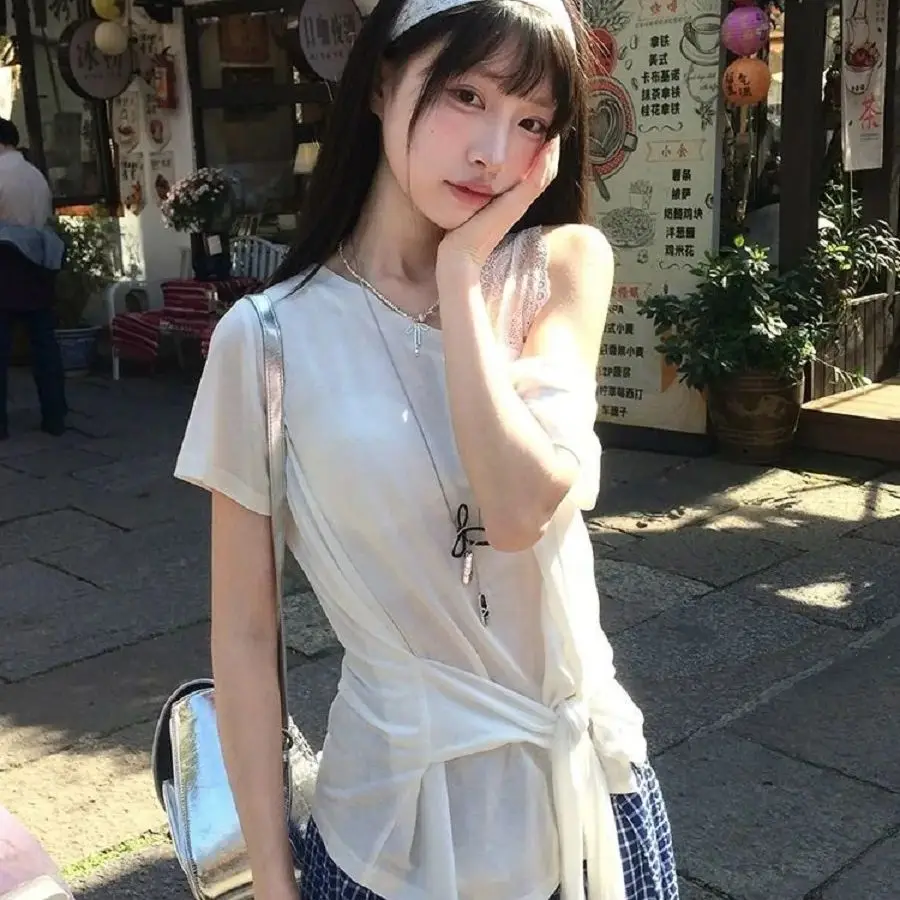 Design-Sensory Straps Off-Shoulder Short-Sleeved T-Shirt Women Summer New Niche Design Slim Sexy Tops Girls
Design-Sensory Straps Off-Shoulder Short-Sleeved T-Shirt Women Summer New Niche Design Slim Sexy Tops Girls