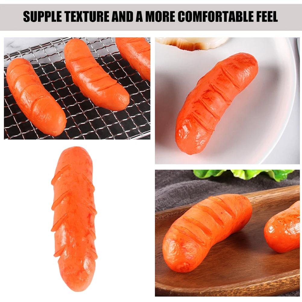 4pcs Realistic Hot Dog Model Fake Roasted Sausage Decor Imitation Meat PVC Food Prop for Kitchen Table Display Restaurant Photo
4pcs Realistic Hot Dog Model Fake Roasted Sausage Decor Imitation Meat PVC Food Prop for Kitchen Table Display Restaurant Photo