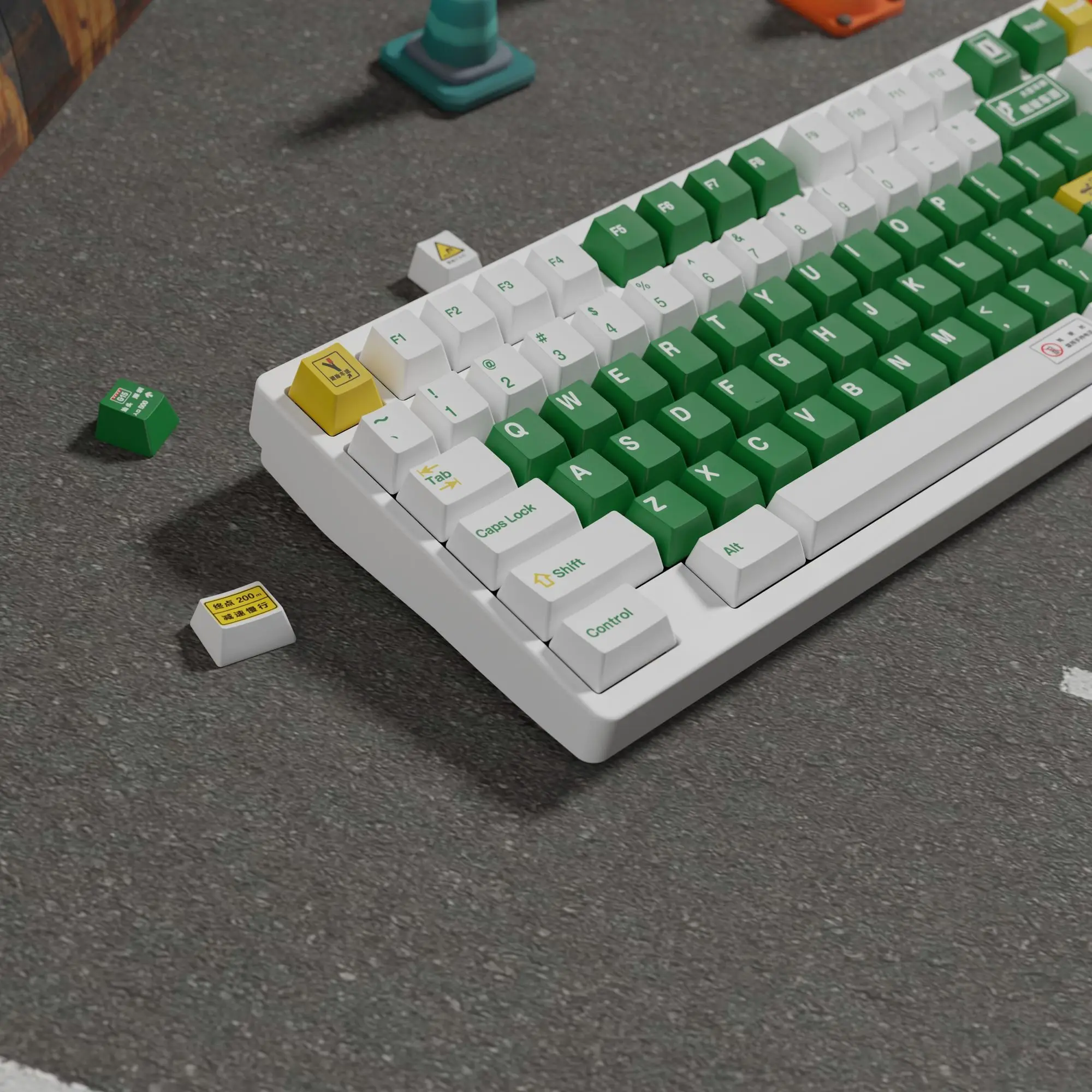 Highway green travel theme pbt keycap original height opaque five-sided thermal sublimation
Highway green travel theme pbt keycap original height opaque five-sided thermal sublimation