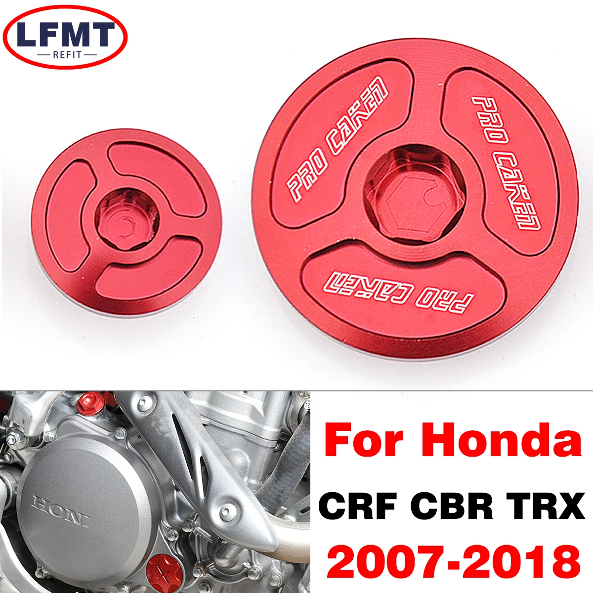 Motocross Engine Timing Plug Cover For Honda CRF150R 250R 250X 450X 450R CBR600RR TRX400EX 450ER CRF230F CRF250L 250M 2007-2018
Motocross Engine Timing Plug Cover For Honda CRF150R 250R 250X 450X 450R CBR600RR TRX400EX 450ER CRF230F CRF250L 250M 2007-2018