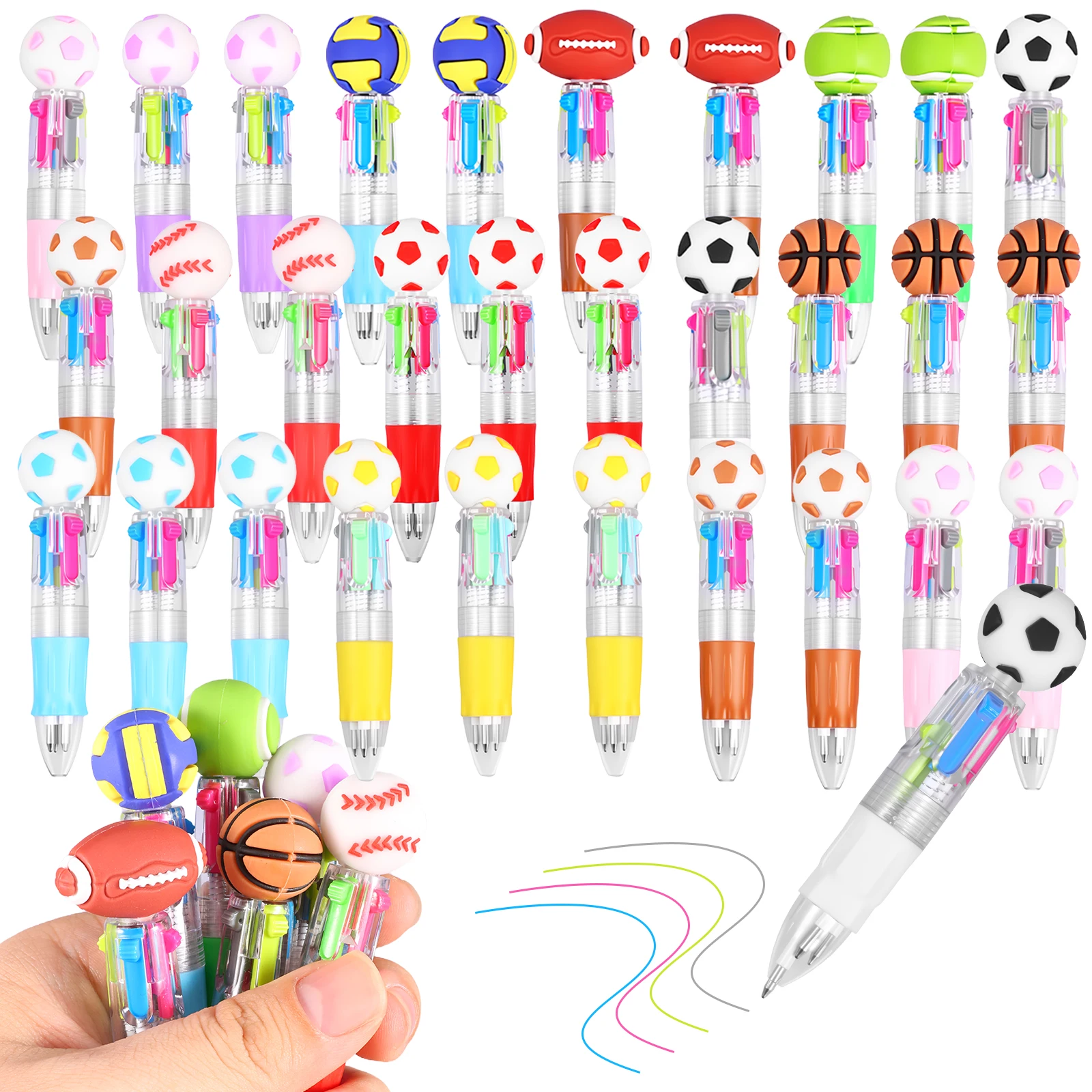 36 Pcs Ballpoint Pen 4-in-1 Cute Fun Pens Ballpoint Pens Mini Multi-coloured Pen Stretchable Ballpoint Pen for Students Reward
36 Pcs Ballpoint Pen 4-in-1 Cute Fun Pens Ballpoint Pens Mini Multi-coloured Pen Stretchable Ballpoint Pen for Students Reward