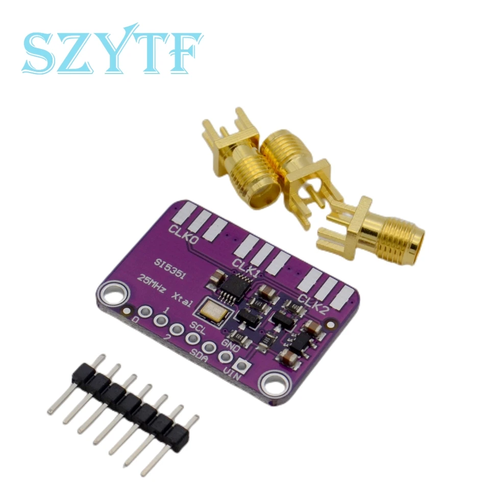DC 3V-5V Si5351A Si5351 I2C Clock Generator Breakout Board Module Signal Generator Clock 8KHz-160MHz
DC 3V-5V Si5351A Si5351 I2C Clock Generator Breakout Board Module Signal Generator Clock 8KHz-160MHz