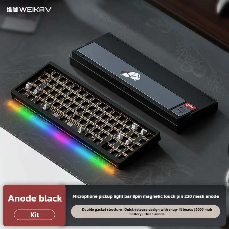 Weikav Nut65 Aluminum Mechanical Keyboard Kit 65% Tri Mode Gasket Structure VIA Support for Gaming Office
Weikav Nut65 Aluminum Mechanical Keyboard Kit 65% Tri Mode Gasket Structure VIA Support for Gaming Office