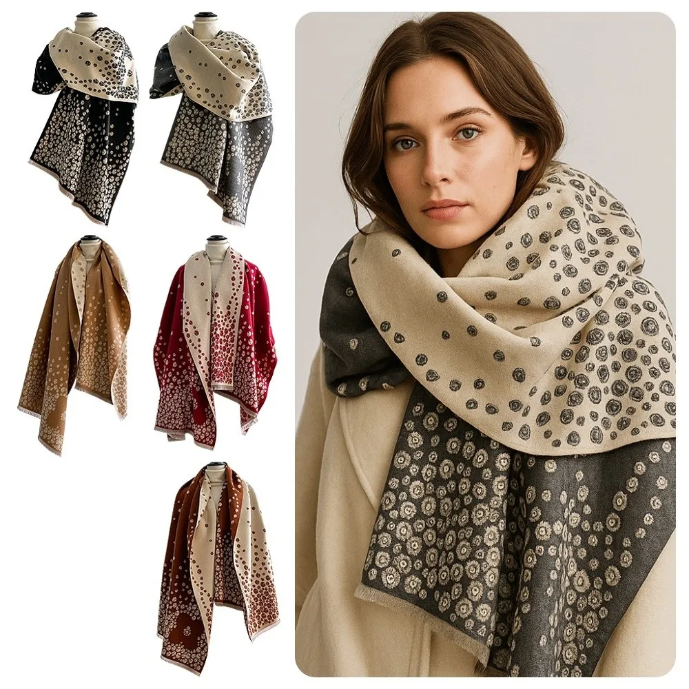 Trendy Versatile Imitation Cashmere Scarves Polka Dot Pattern Elegant Poncho Scarves Warm Thick Winter Scarf For Autumn Winter
Trendy Versatile Imitation Cashmere Scarves Polka Dot Pattern Elegant Poncho Scarves Warm Thick Winter Scarf For Autumn Winter