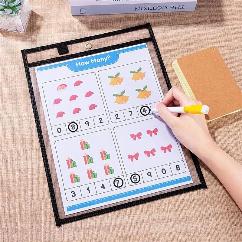 JIULIN-15 Packs Dry Erase Pockets Reusable Plastic Sleeves Clear Job Ticket Holders For Teacher Classroom School Office Work
JIULIN-15 Packs Dry Erase Pockets Reusable Plastic Sleeves Clear Job Ticket Holders For Teacher Classroom School Office Work