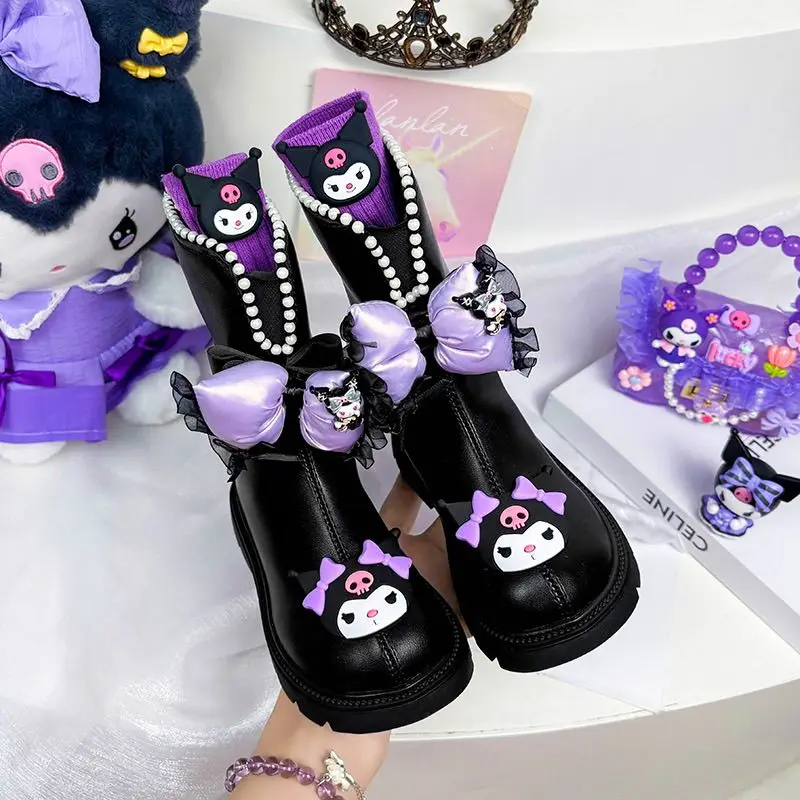 Winter Kuromi Cotton Boots Anime Sanrio Kawaii Children Autumn Winter Long Martin Boots Cartoon Fleece Warm Cotton Shoes Gifts
Winter Kuromi Cotton Boots Anime Sanrio Kawaii Children Autumn Winter Long Martin Boots Cartoon Fleece Warm Cotton Shoes Gifts