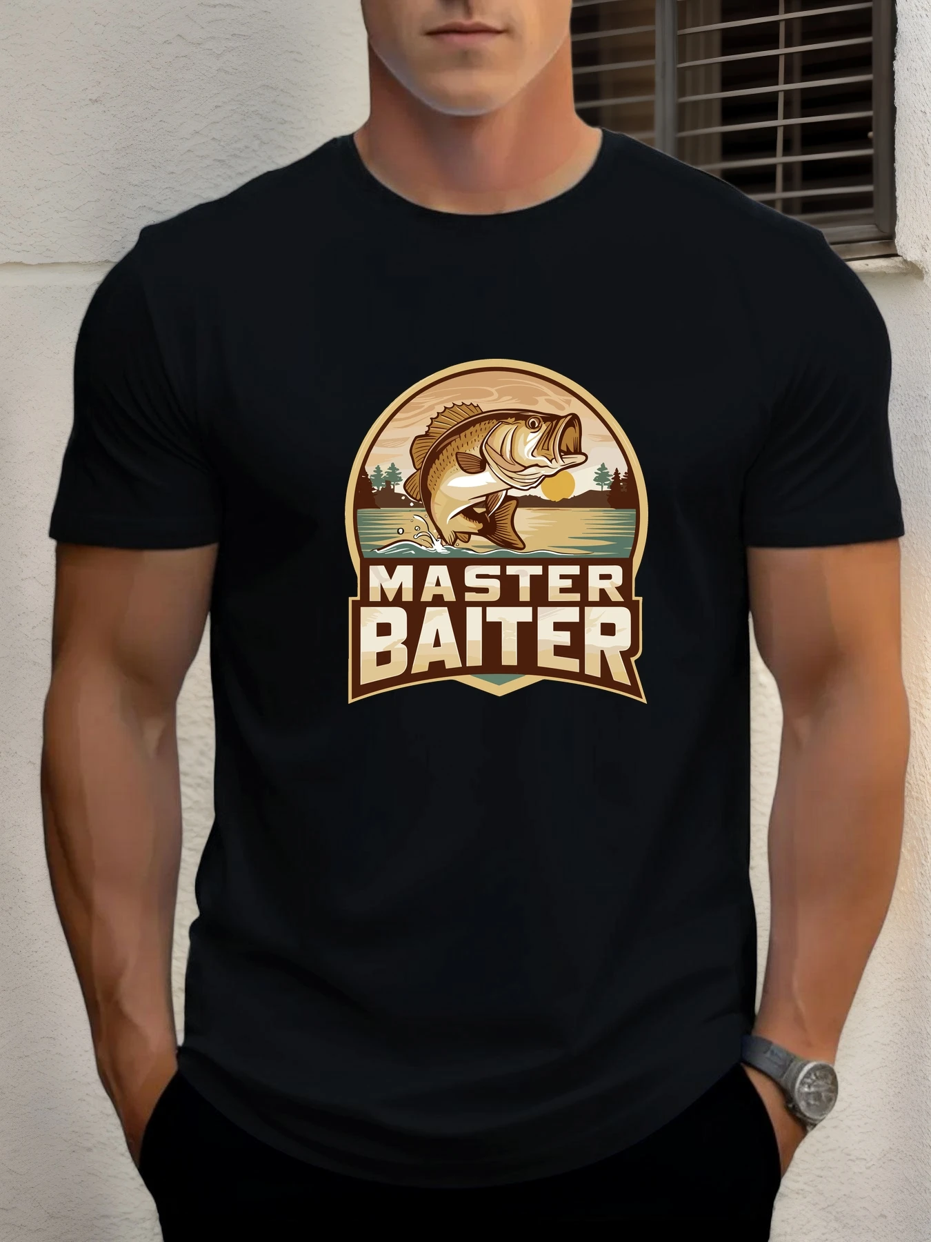 Men's cotton T-shirt, summer round neck short sleeves, MASTER BAITER printed breathable street clothing fashion cool T-shirt 
Men's cotton T-shirt, summer round neck short sleeves, MASTER BAITER printed breathable street clothing fashion cool T-shirt