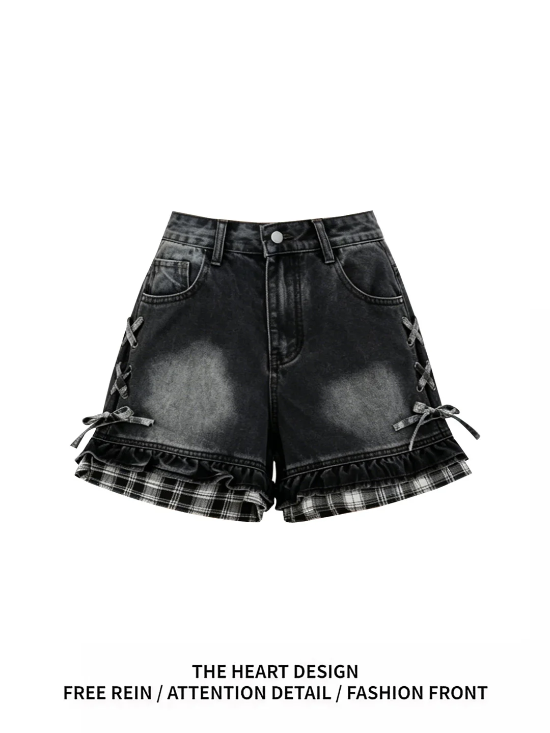 High Waist Wide Leg Denim Shorts Knot Tie Design Wood Grain Slimming Summer New Style Retro Washed Casual Jeans
High Waist Wide Leg Denim Shorts Knot Tie Design Wood Grain Slimming Summer New Style Retro Washed Casual Jeans