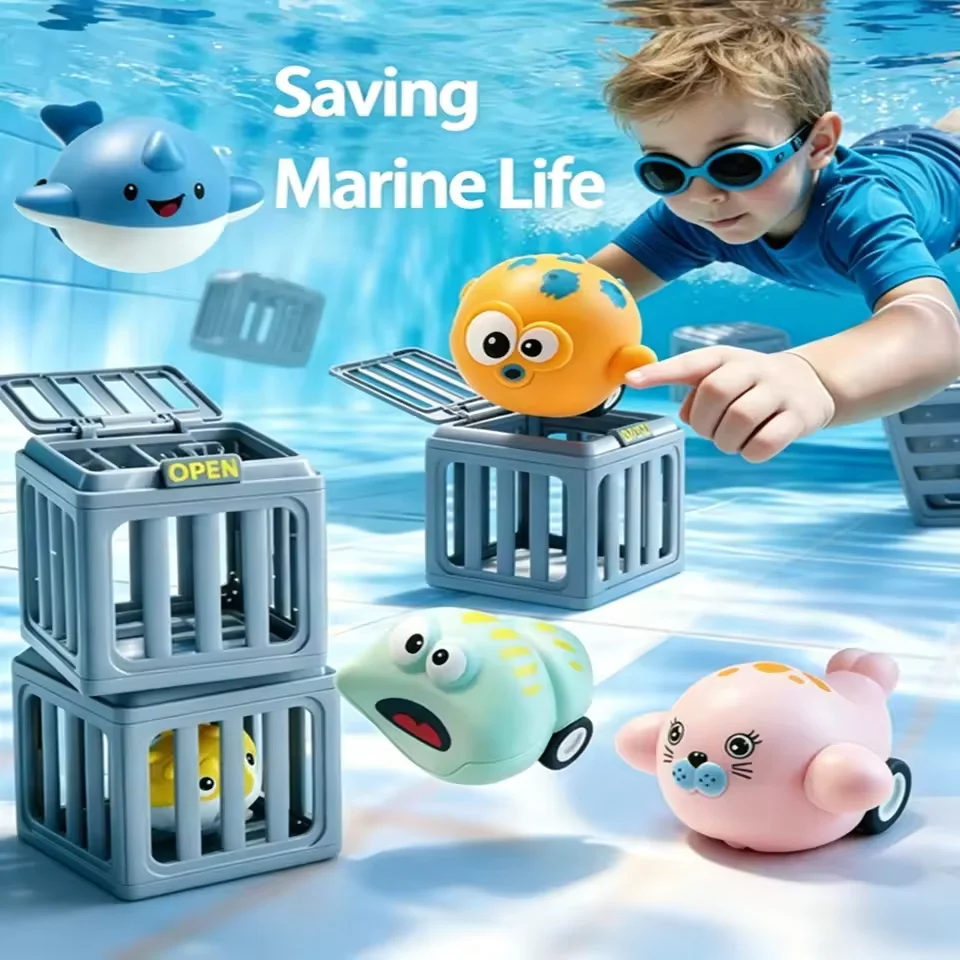 Children's Pool Diving Rescue-Toys For Kids Pool Games Floating Diving Cages with Animals Easy Release Swimming Pool Sinking Toy
Children's Pool Diving Rescue-Toys For Kids Pool Games Floating Diving Cages with Animals Easy Release Swimming Pool Sinking Toy