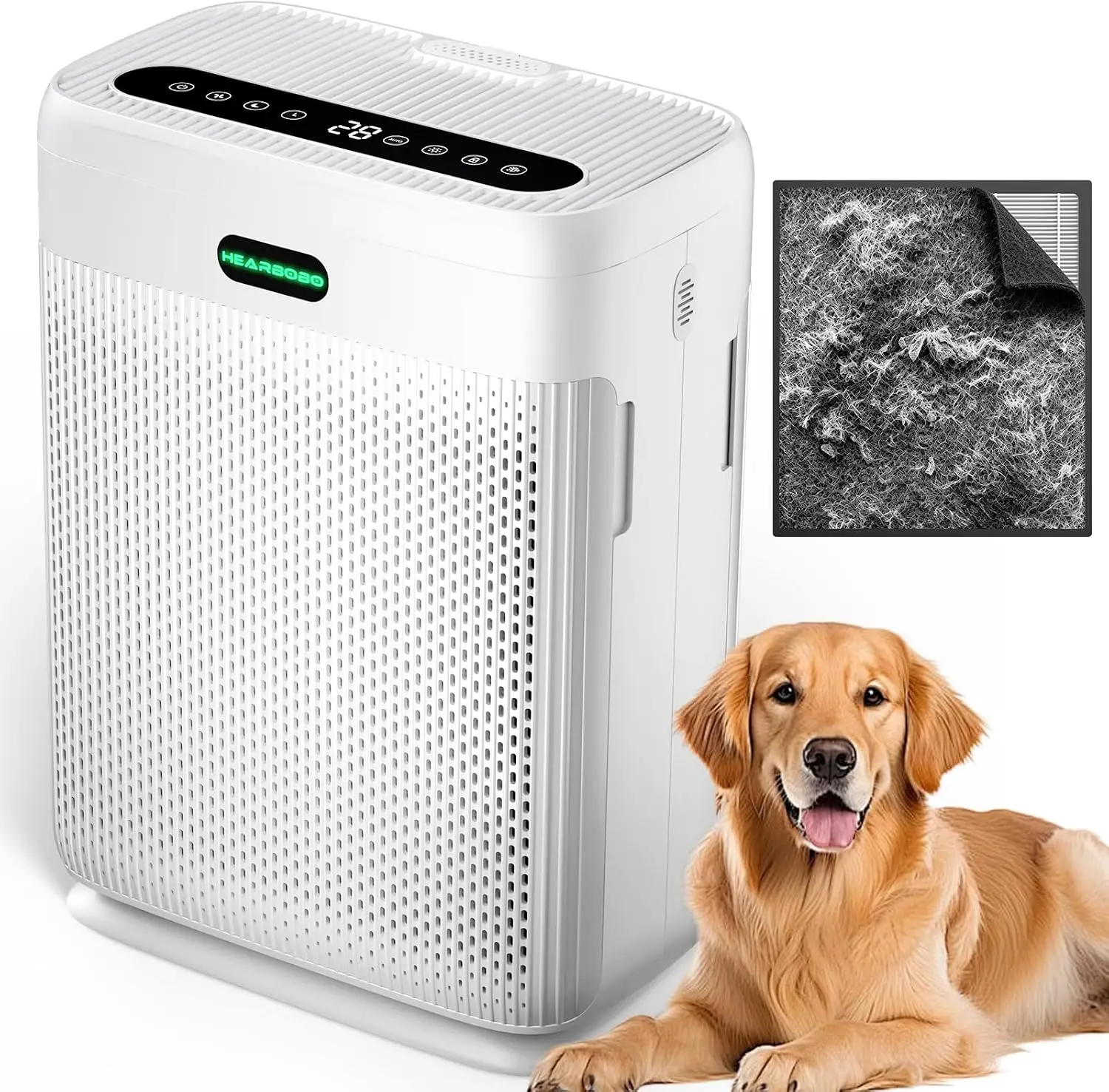 Air Purifier for Home Large Room up to 3000 sq.ft with Washable Filters, H13 HEPA, PM2.5 Sensor, Quiet 20dB, Aromatherapy, Child Lock
Air Purifier for Home Large Room up to 3000 sq.ft with Washable Filters, H13 HEPA, PM2.5 Sensor, Quiet 20dB, Aromatherapy, Child Lock
