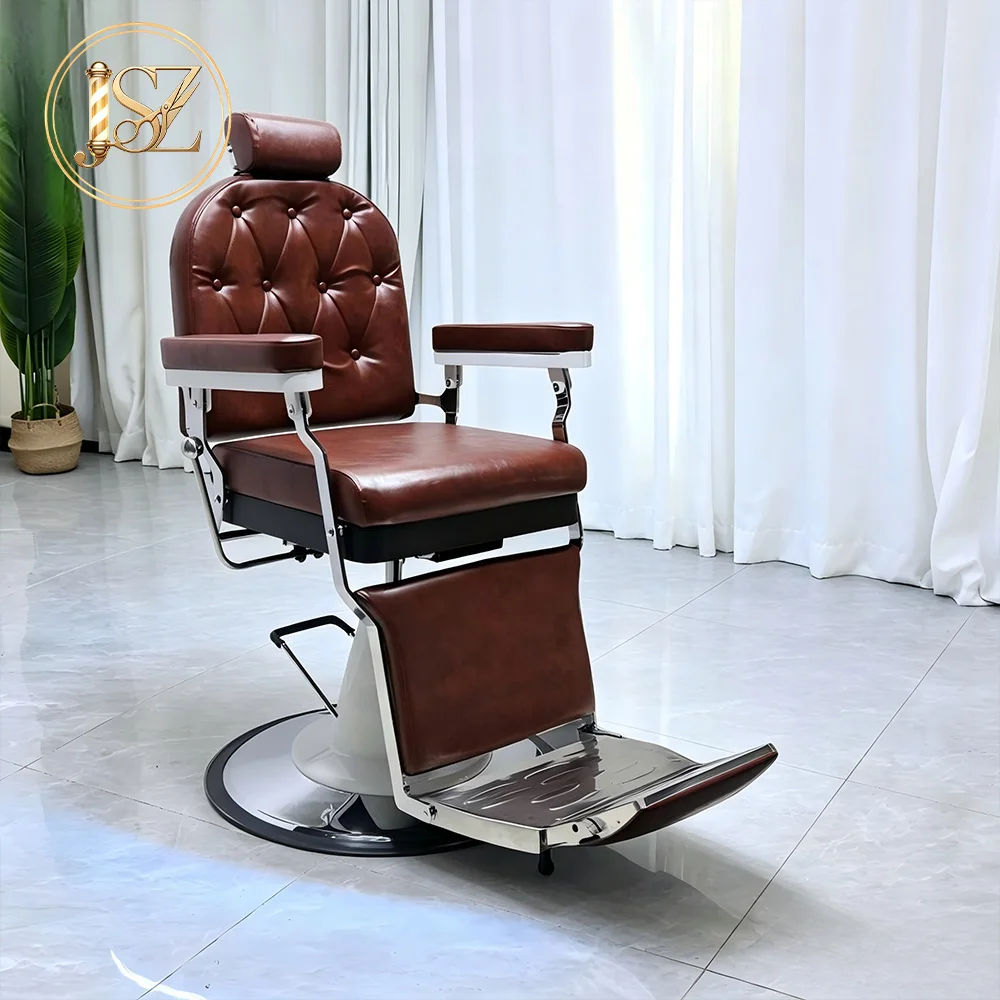 Vintage Style Commercial Barber Chair 360 Degree Rotation Height Adjustable Stainless Steel Seat for Hair Salon
Vintage Style Commercial Barber Chair 360 Degree Rotation Height Adjustable Stainless Steel Seat for Hair Salon
