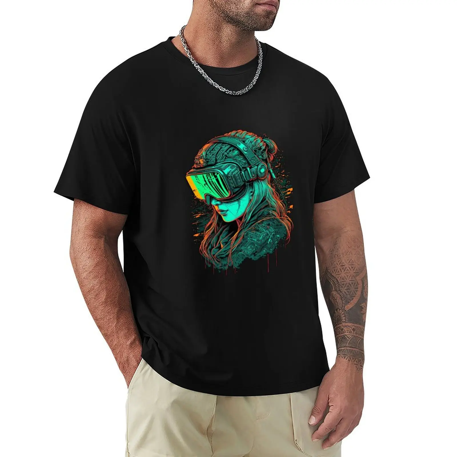 Cyberpunk VR Girl T-Shirt quick drying shirts graphic tees black t shirts for men
Cyberpunk VR Girl T-Shirt quick drying shirts graphic tees black t shirts for men