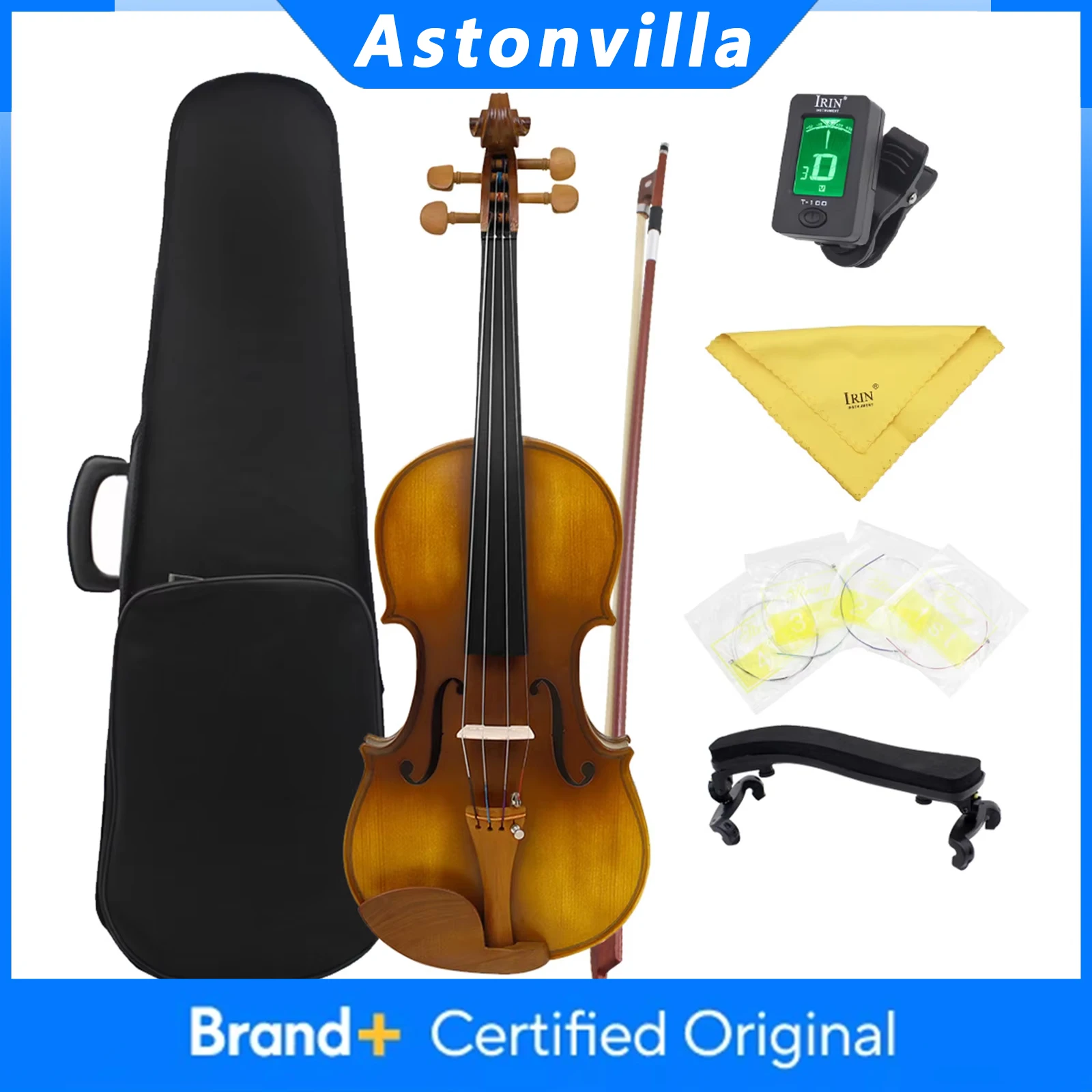 Astonvilla AV-650 4/4 Violin Spruce Top Tiger Stripe Solid wood Fingerboard Violin with Strings Bow Violin Parts & Accessories
Astonvilla AV-650 4/4 Violin Spruce Top Tiger Stripe Solid wood Fingerboard Violin with Strings Bow Violin Parts & Accessories